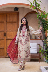 Viscous Embroidered Suit PR-466A