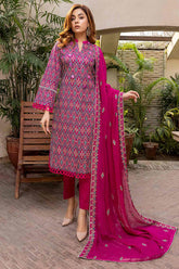 Embroidered Lawn 3PC PR-208B