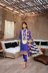 Embroidered Cotail 3-Piece Unstitch 41A