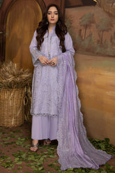 Dyed Lawn Emb Dress 3PC