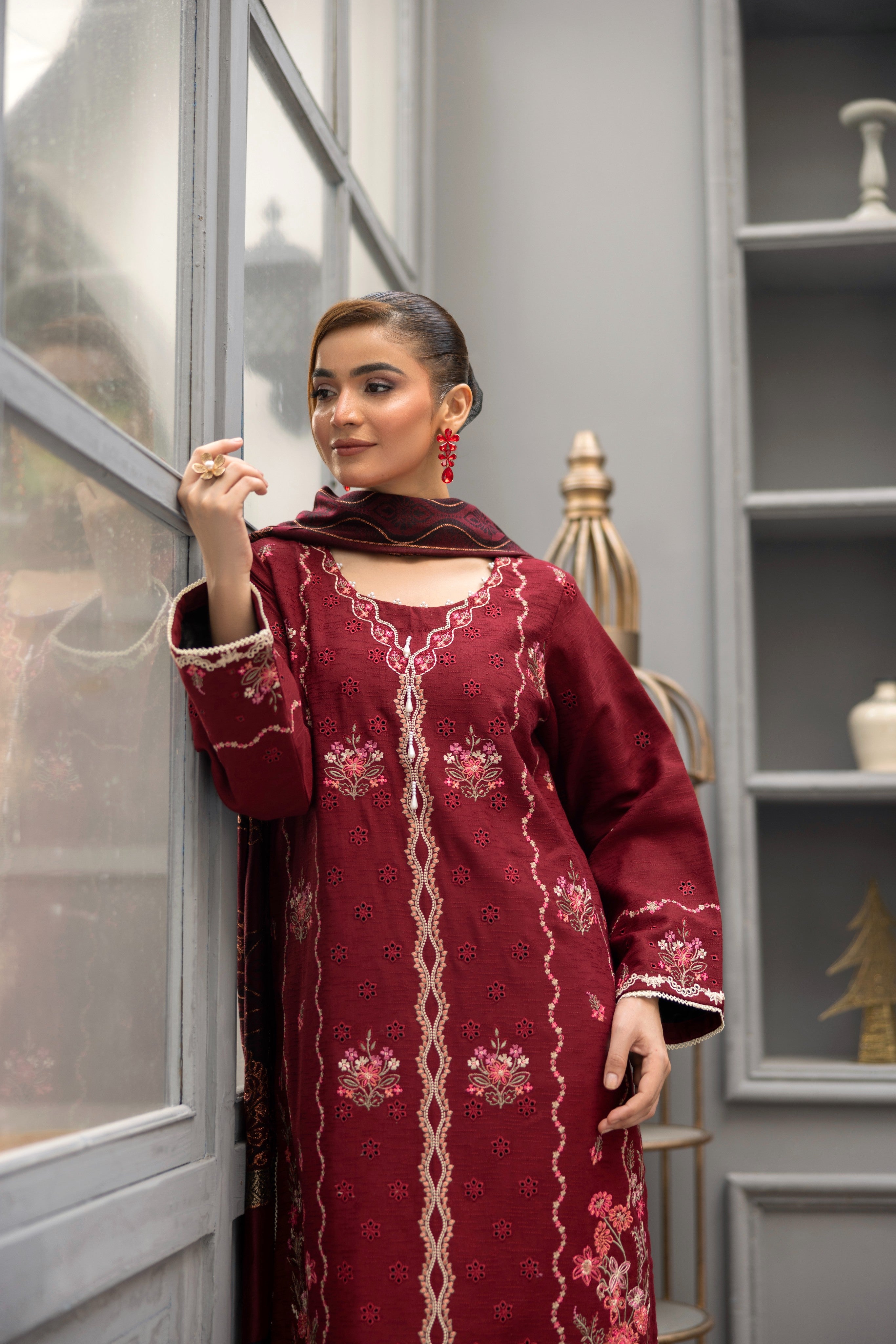 Marina Embroidered Suit PR-471