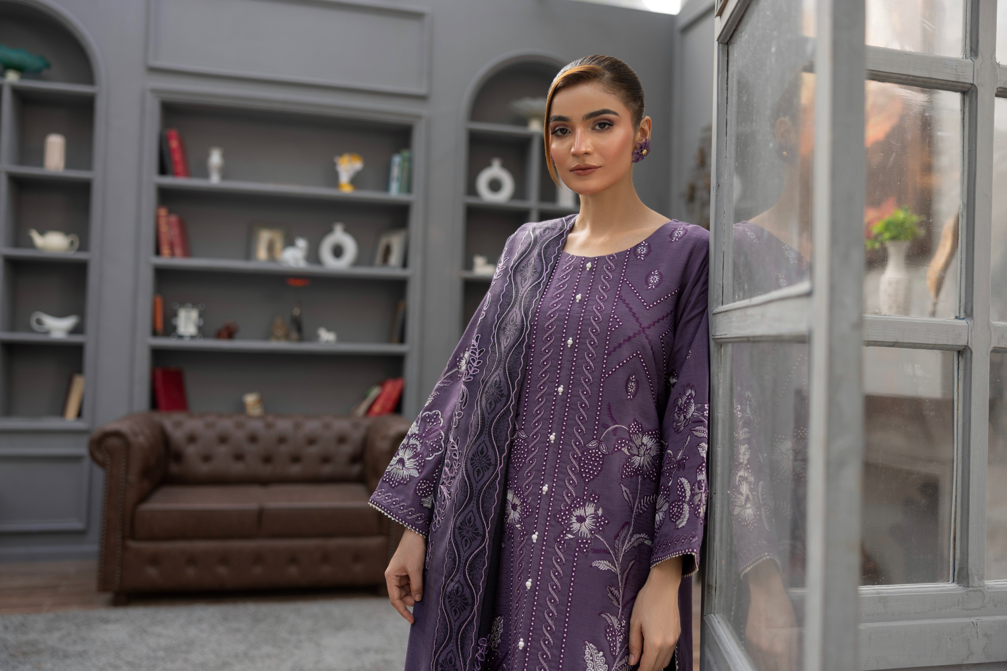 Marina Embroidered Suit PR-469