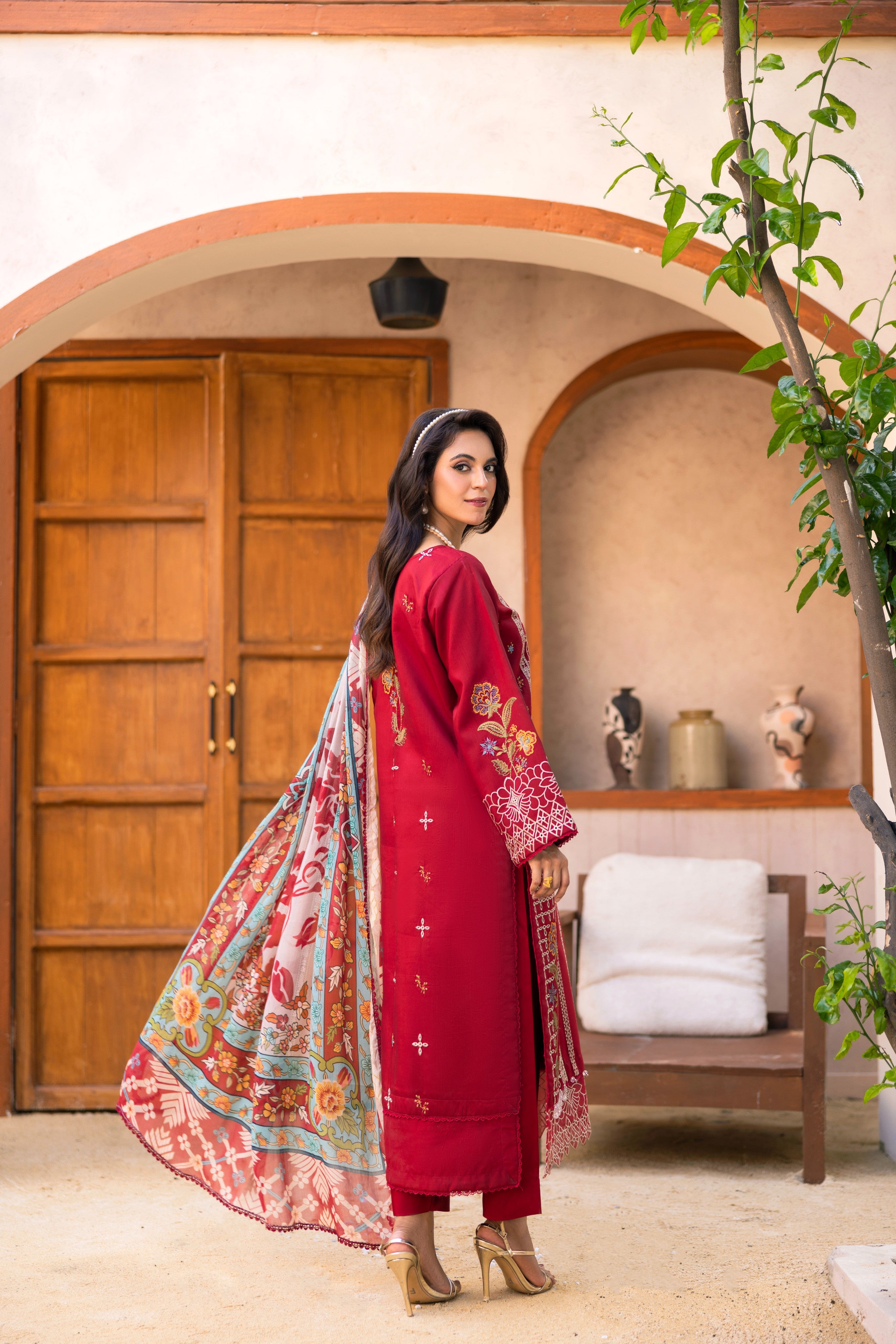 Viscous Embroidered Suit PR-465A
