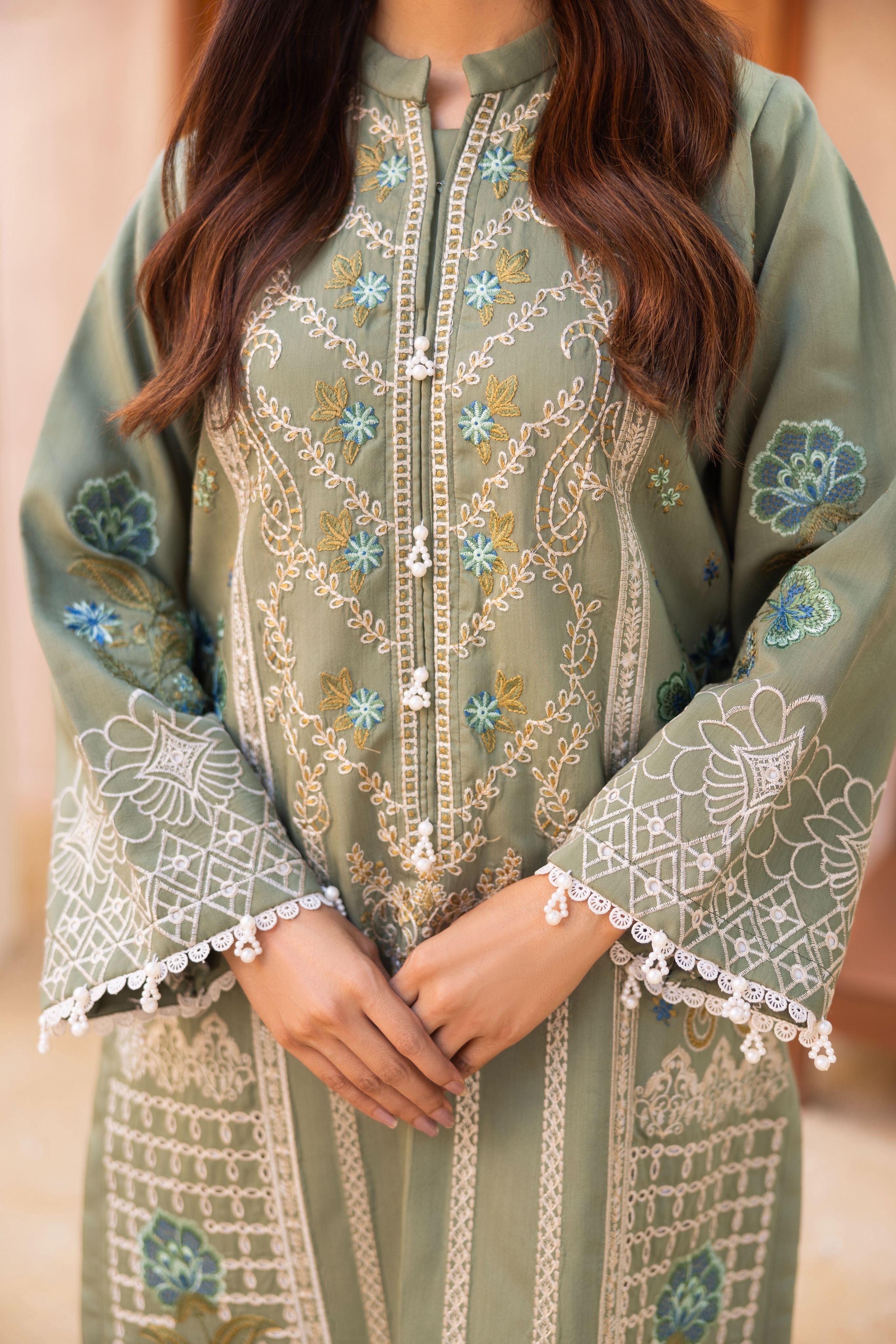 Viscous Embroidered Suit PR-465B