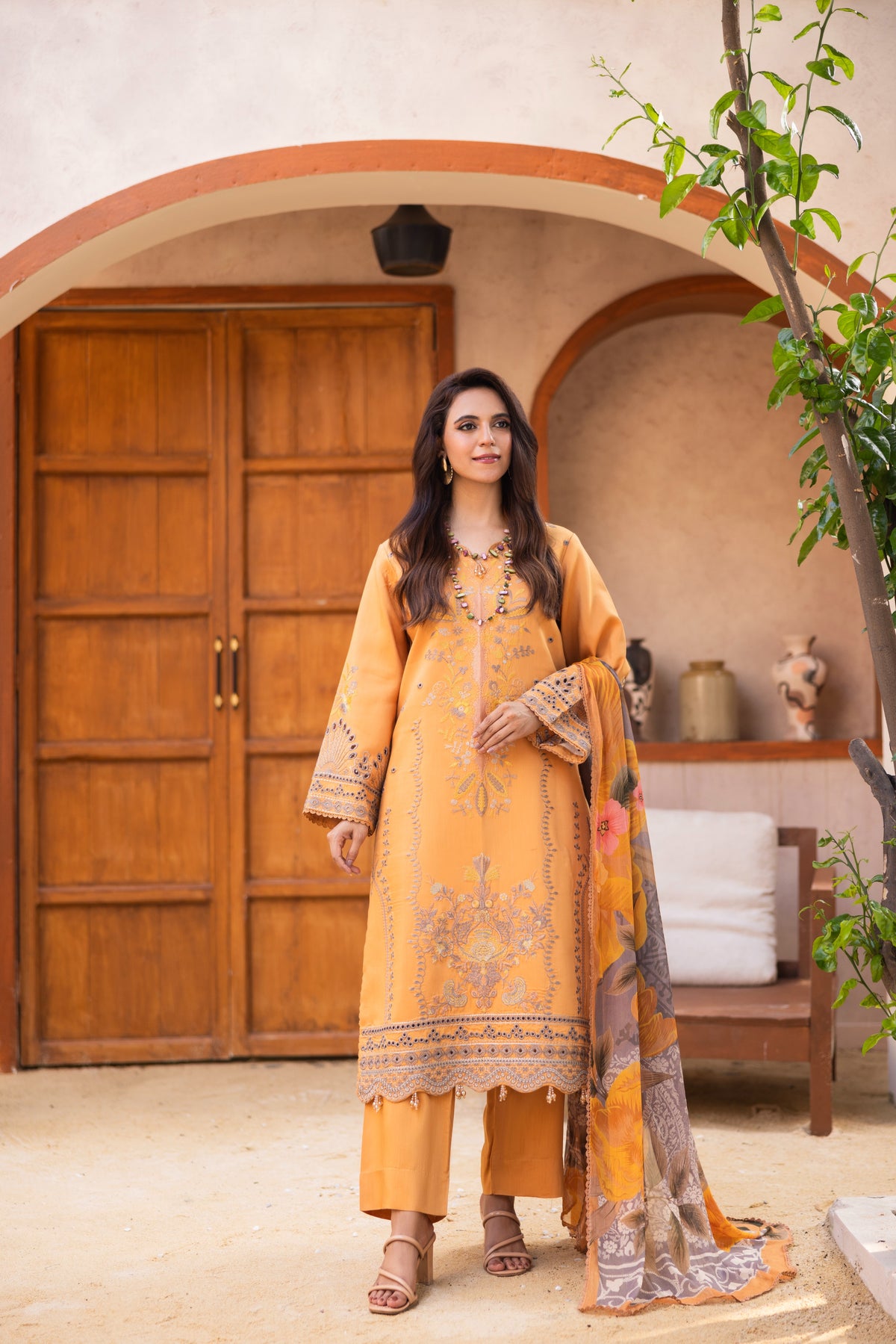 Viscous Embroidered Suit PR-464A