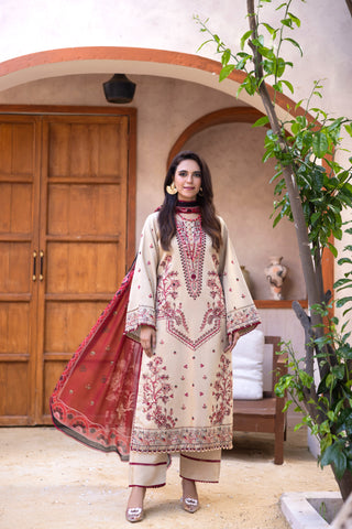Viscous Embroidered Suit PR-466A