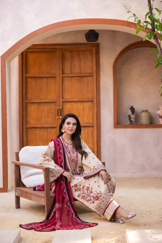 Viscous Embroidered Suit PR-466A