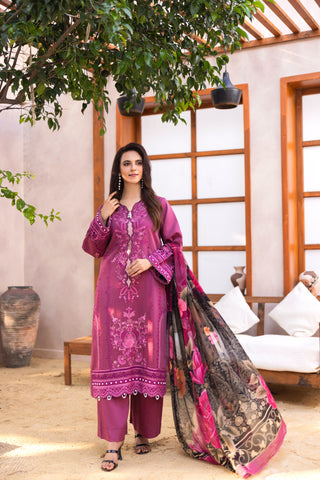 Viscous Embroidered Suit PR-464B
