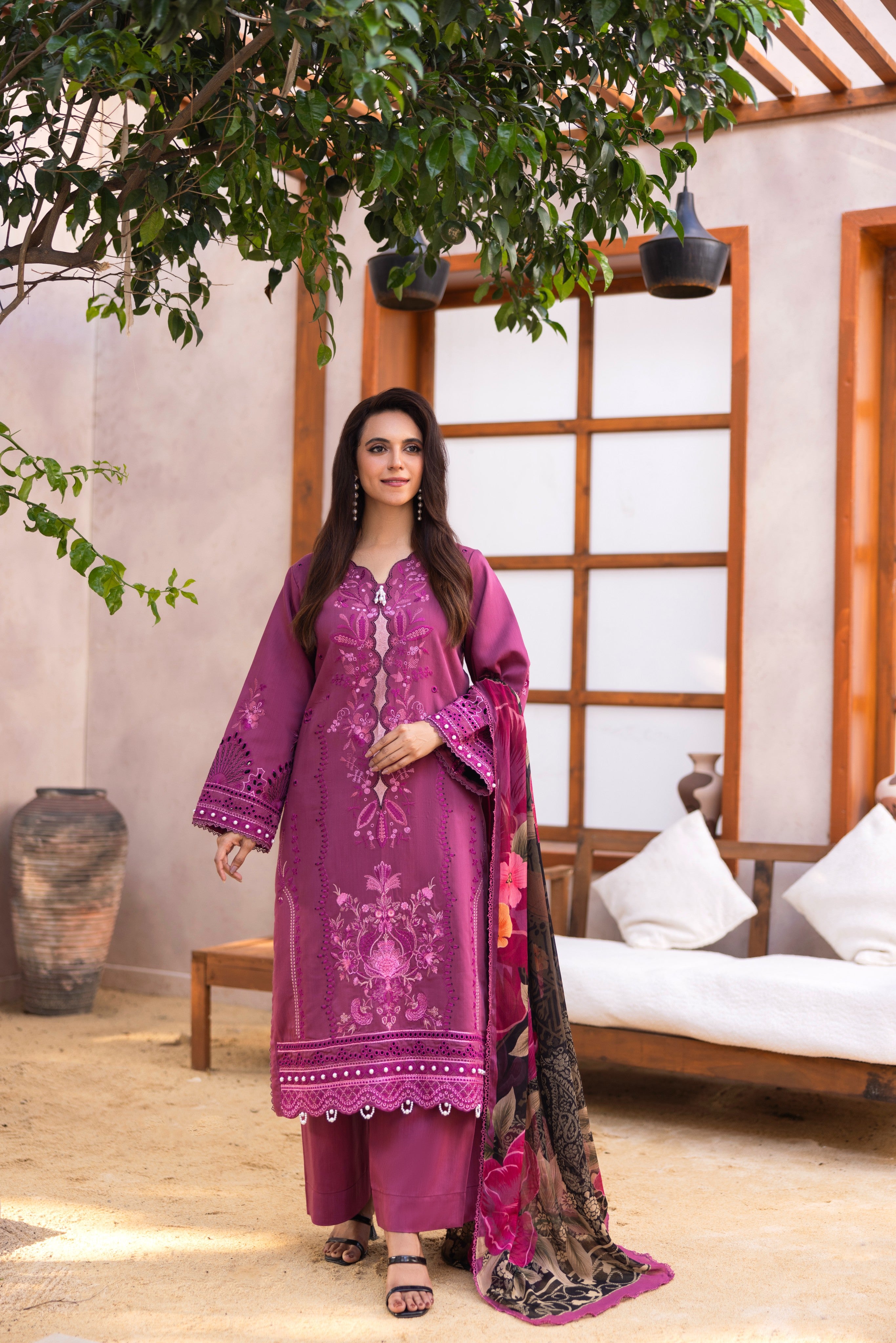 Viscous Embroidered Suit PR-464B