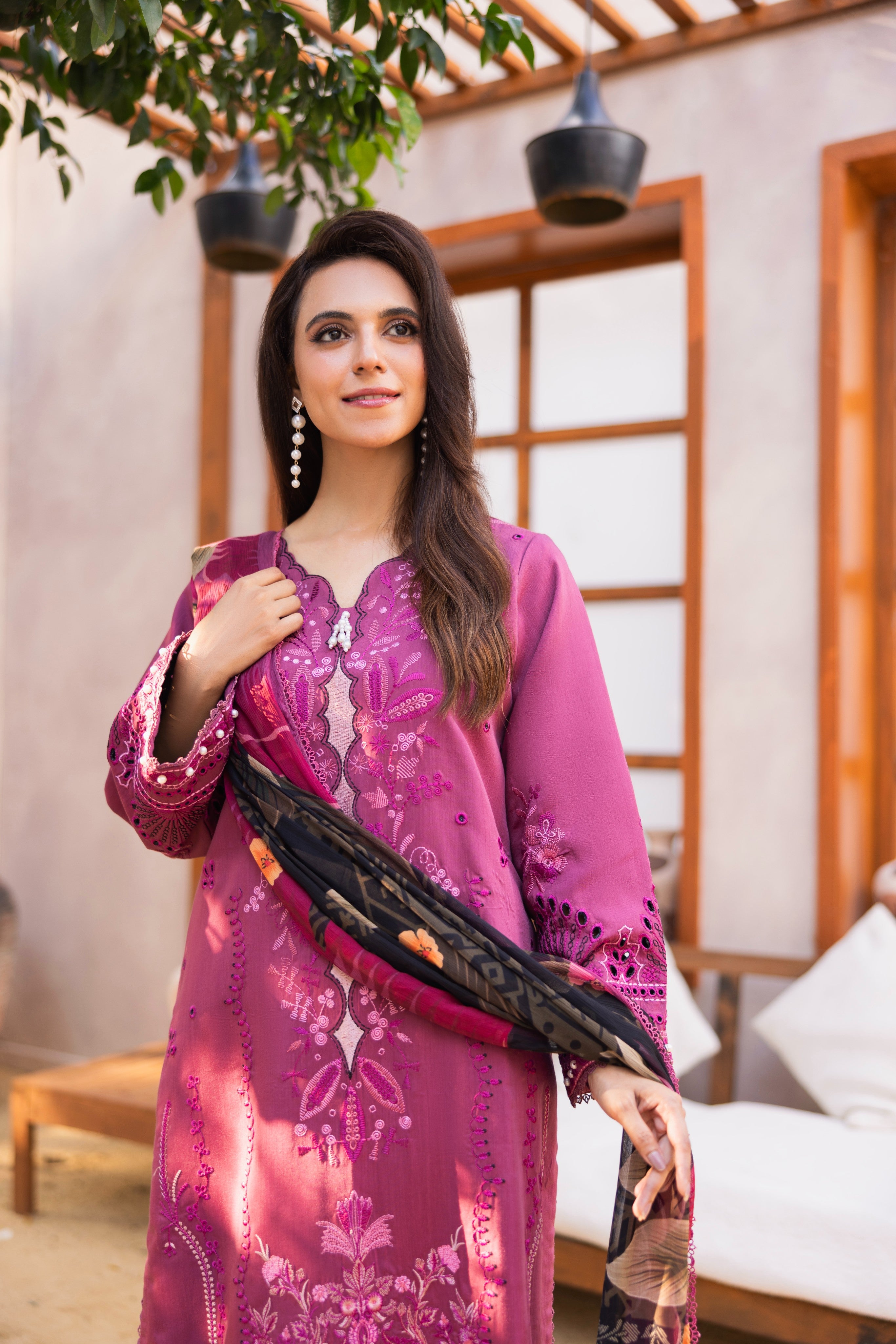 Viscous Embroidered Suit PR-464B