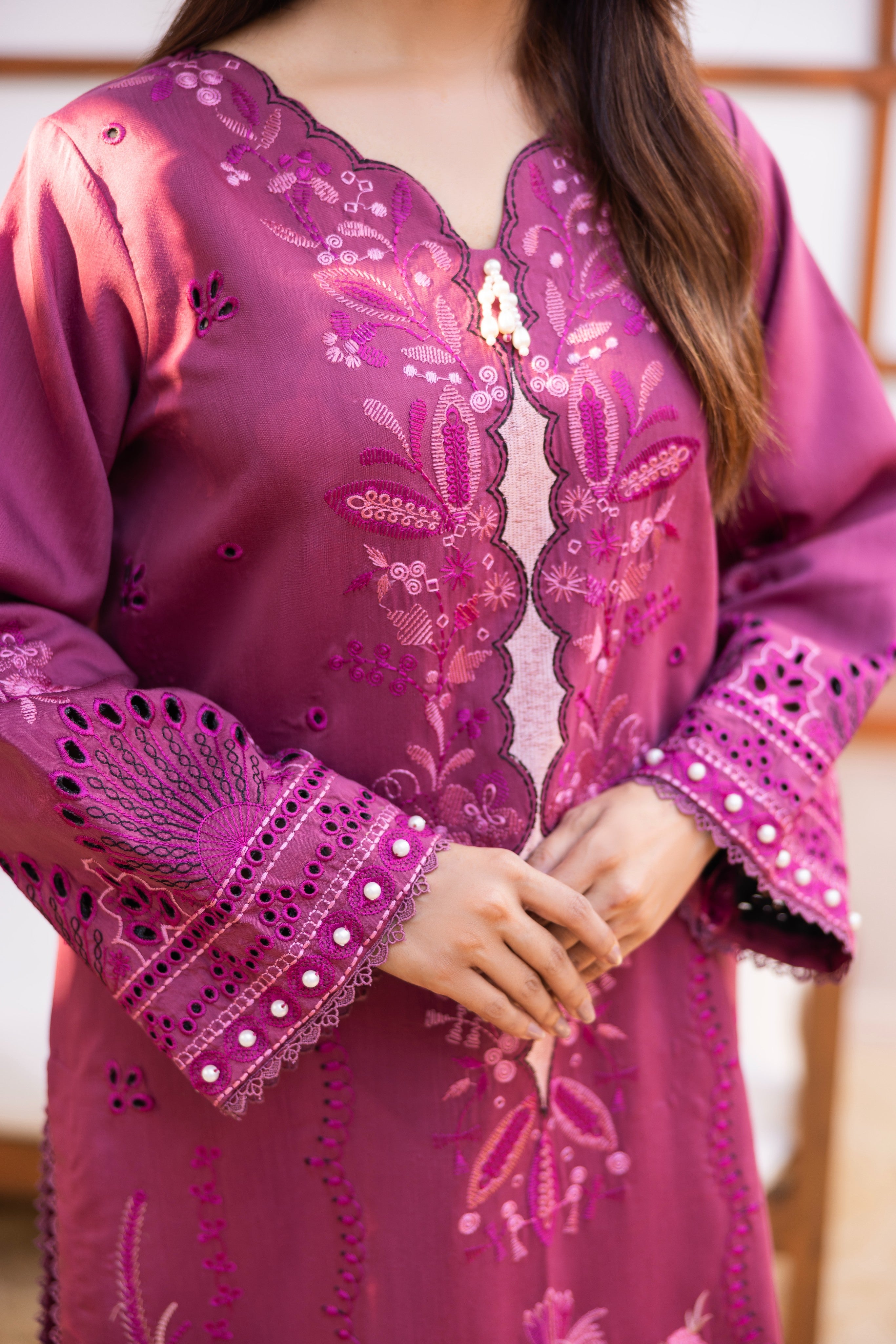 Viscous Embroidered Suit PR-464B