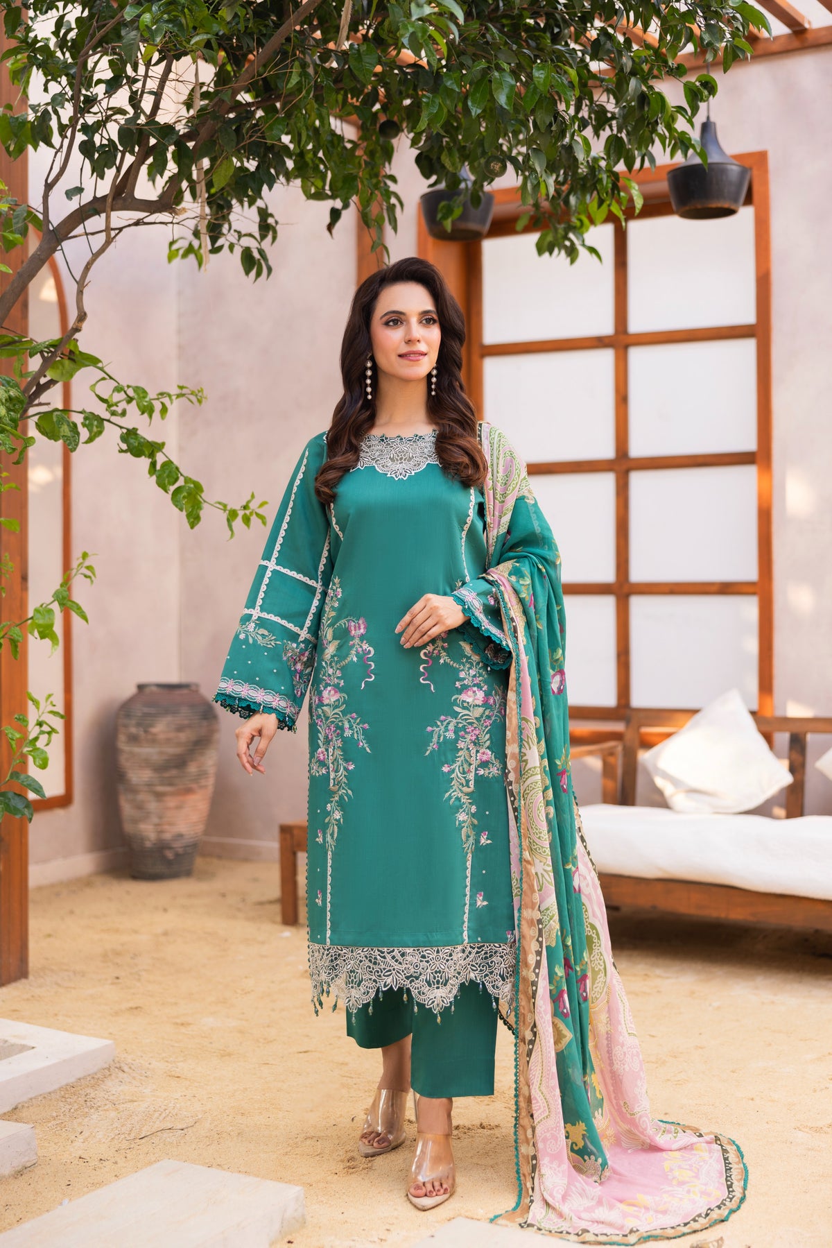 Viscous Embroidered Suit PR-462A