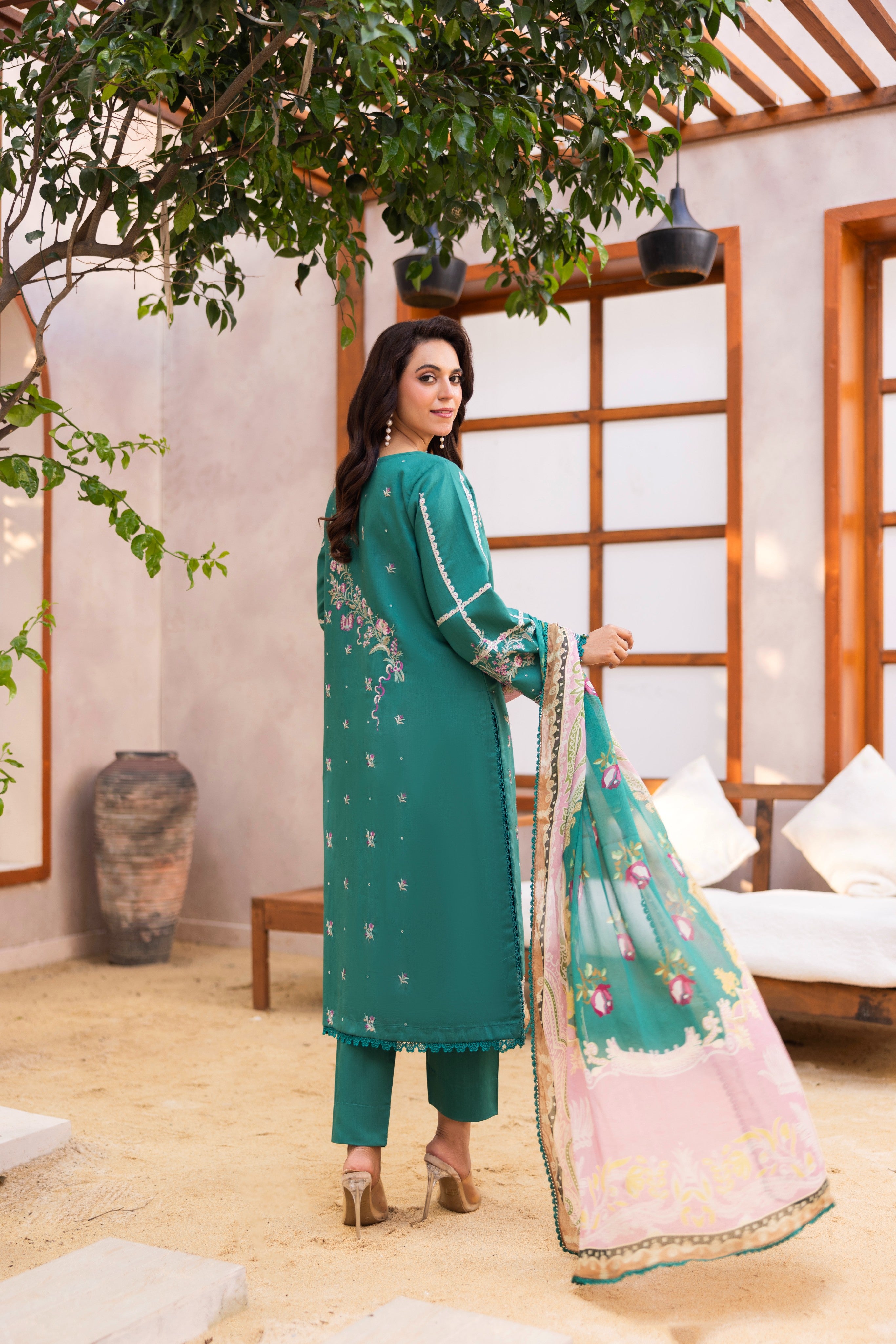 Viscous Embroidered Suit PR-462A