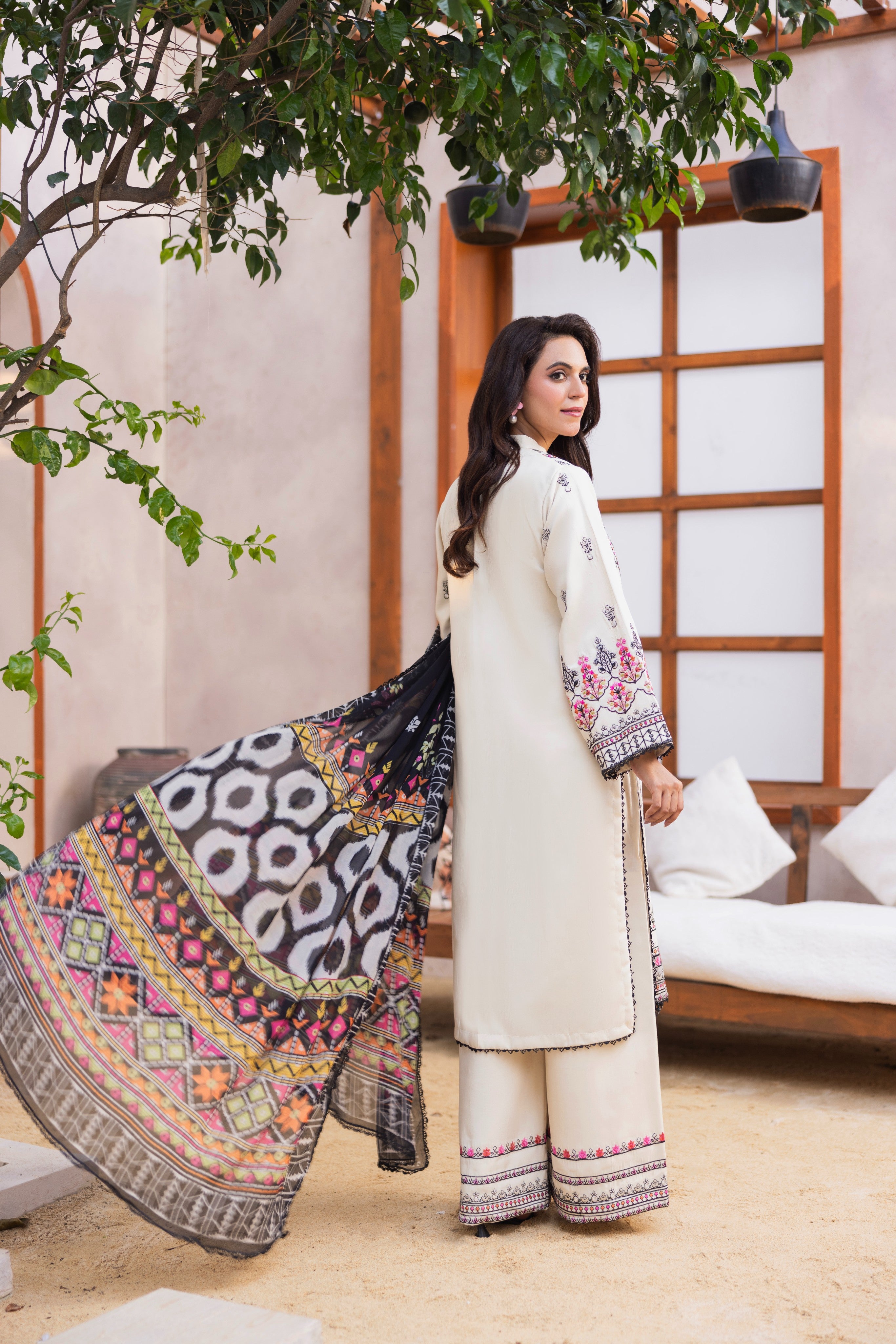Viscous Embroidered Suit PR-468A