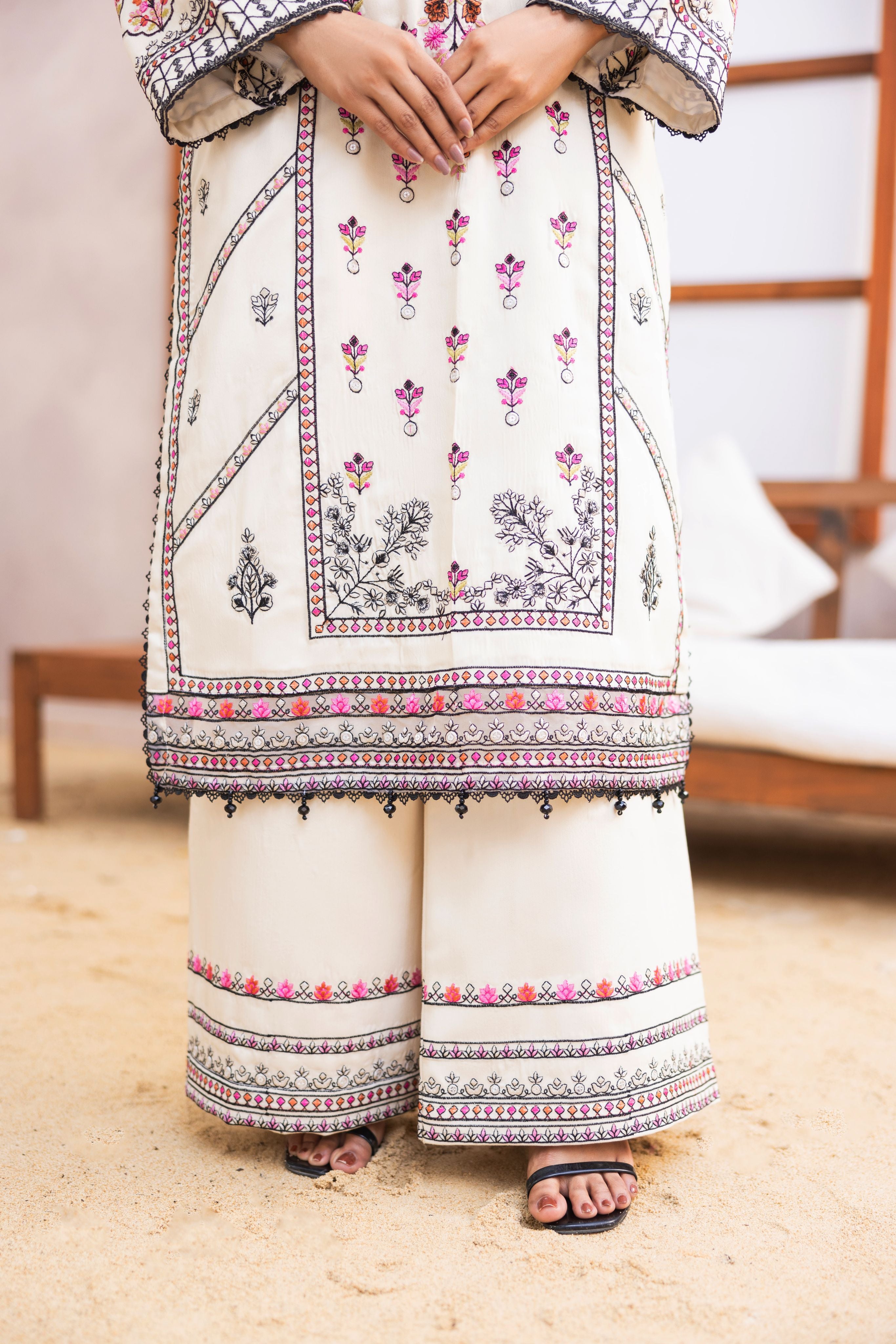 Viscous Embroidered Suit PR-468A