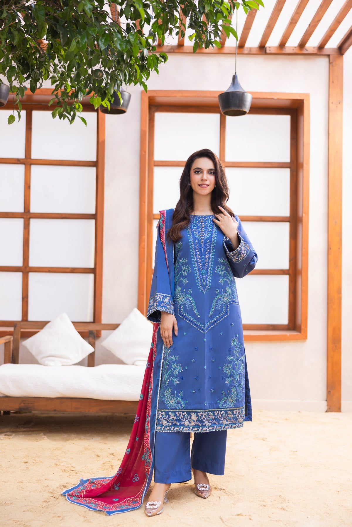 Viscous Embroidered Suit PR-466B