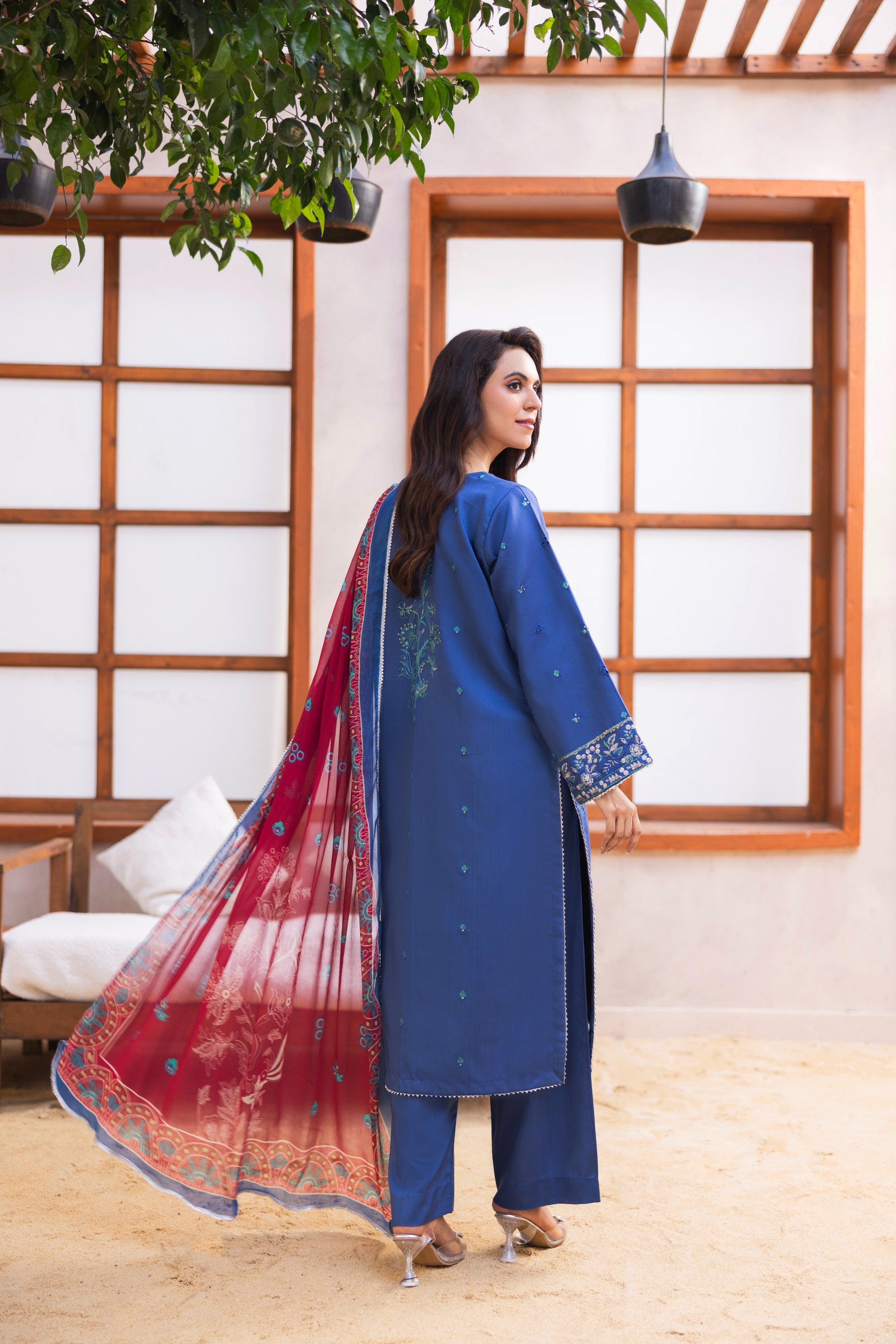 Viscous Embroidered Suit PR-466B
