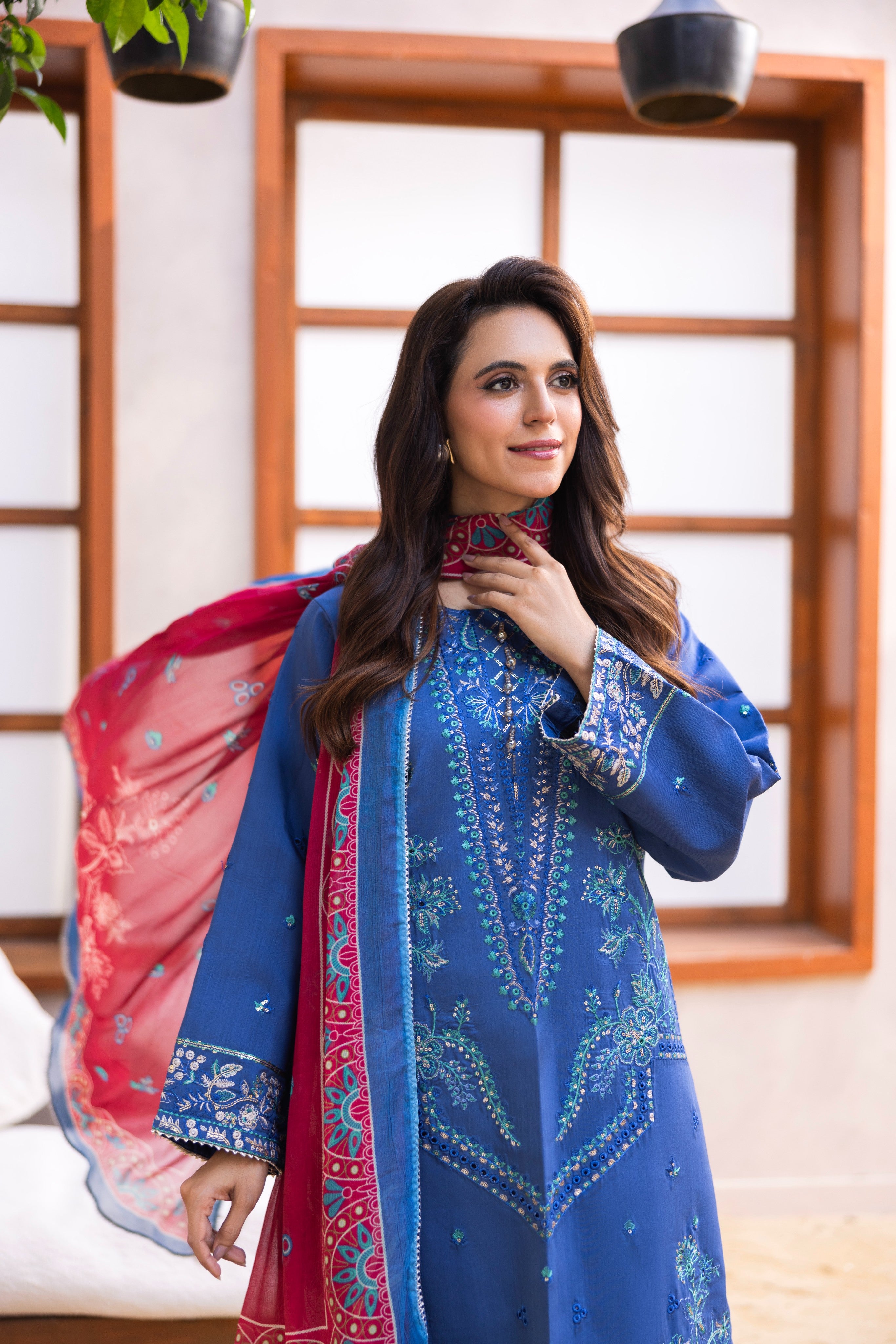 Viscous Embroidered Suit PR-466B
