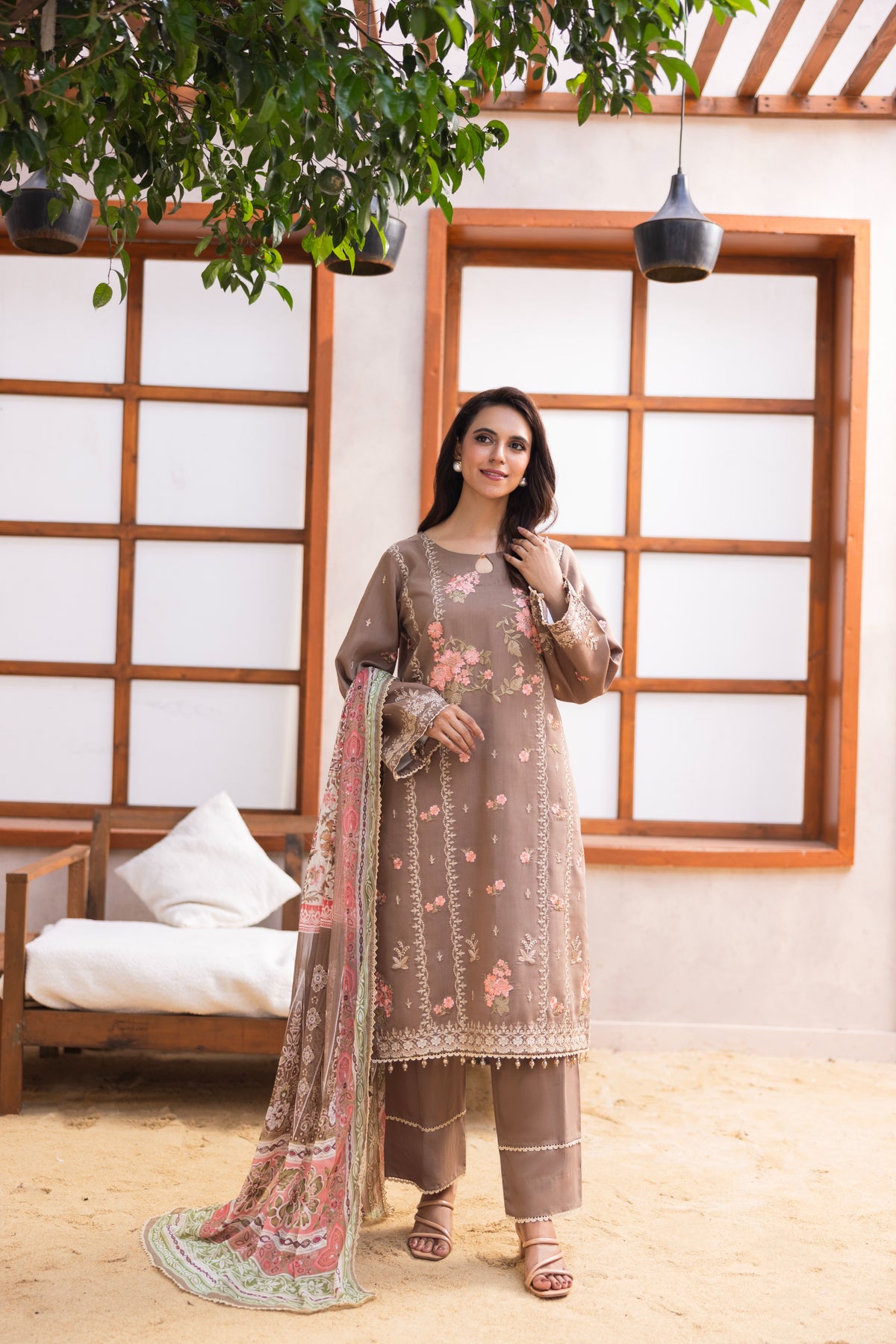 Viscous Embroidered Suit PR-463B