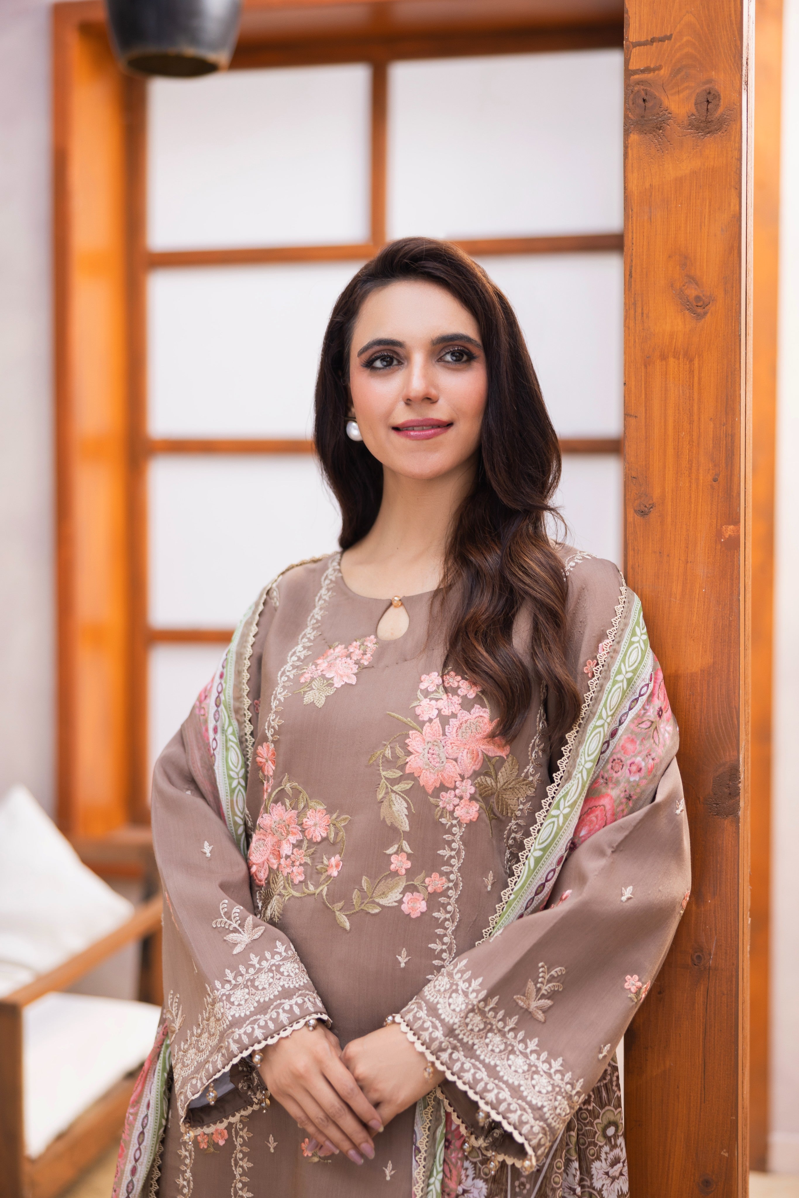 Viscous Embroidered Suit PR-463B