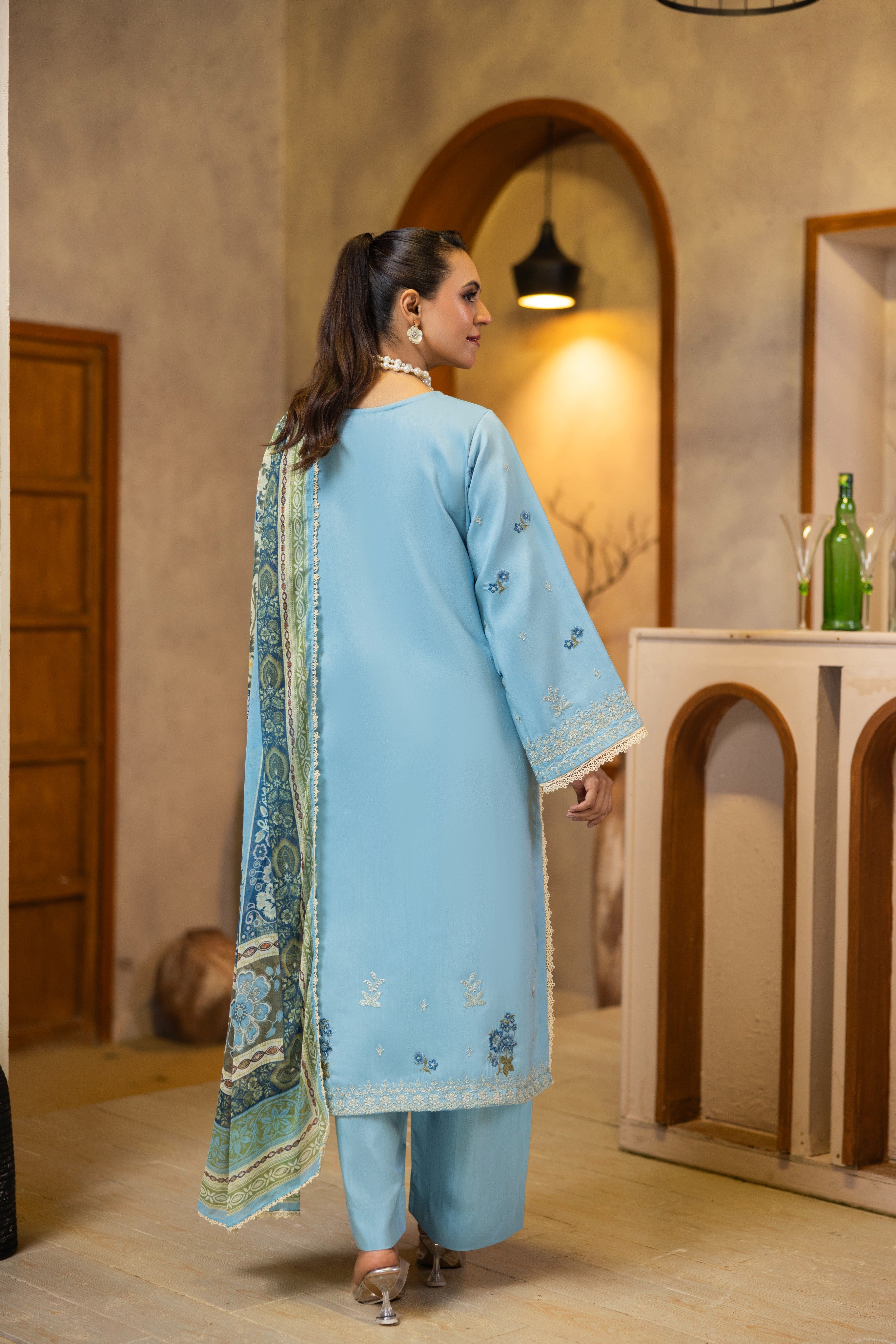 Viscous Embroidered Suit PR-463A