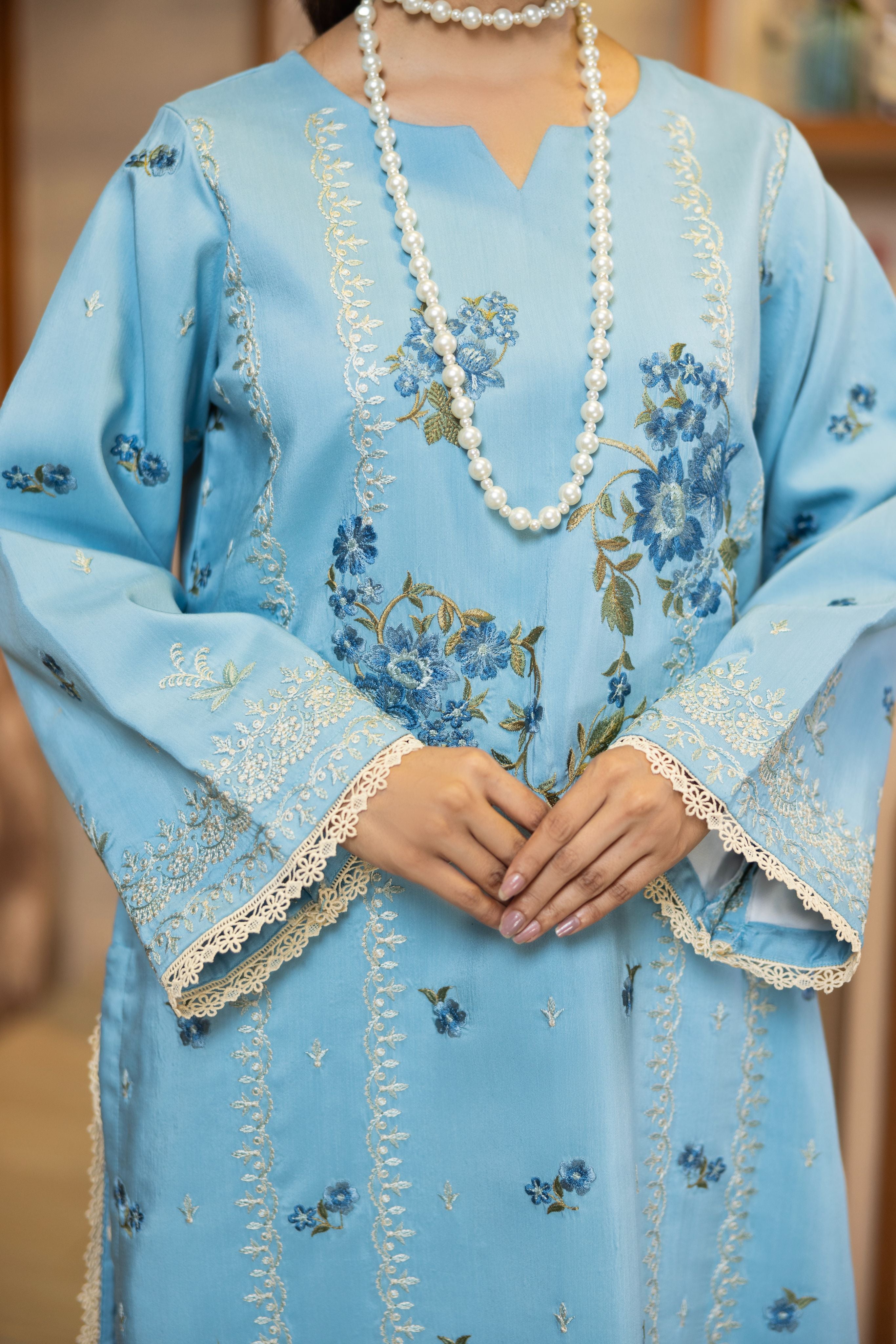 Viscous Embroidered Suit PR-463A