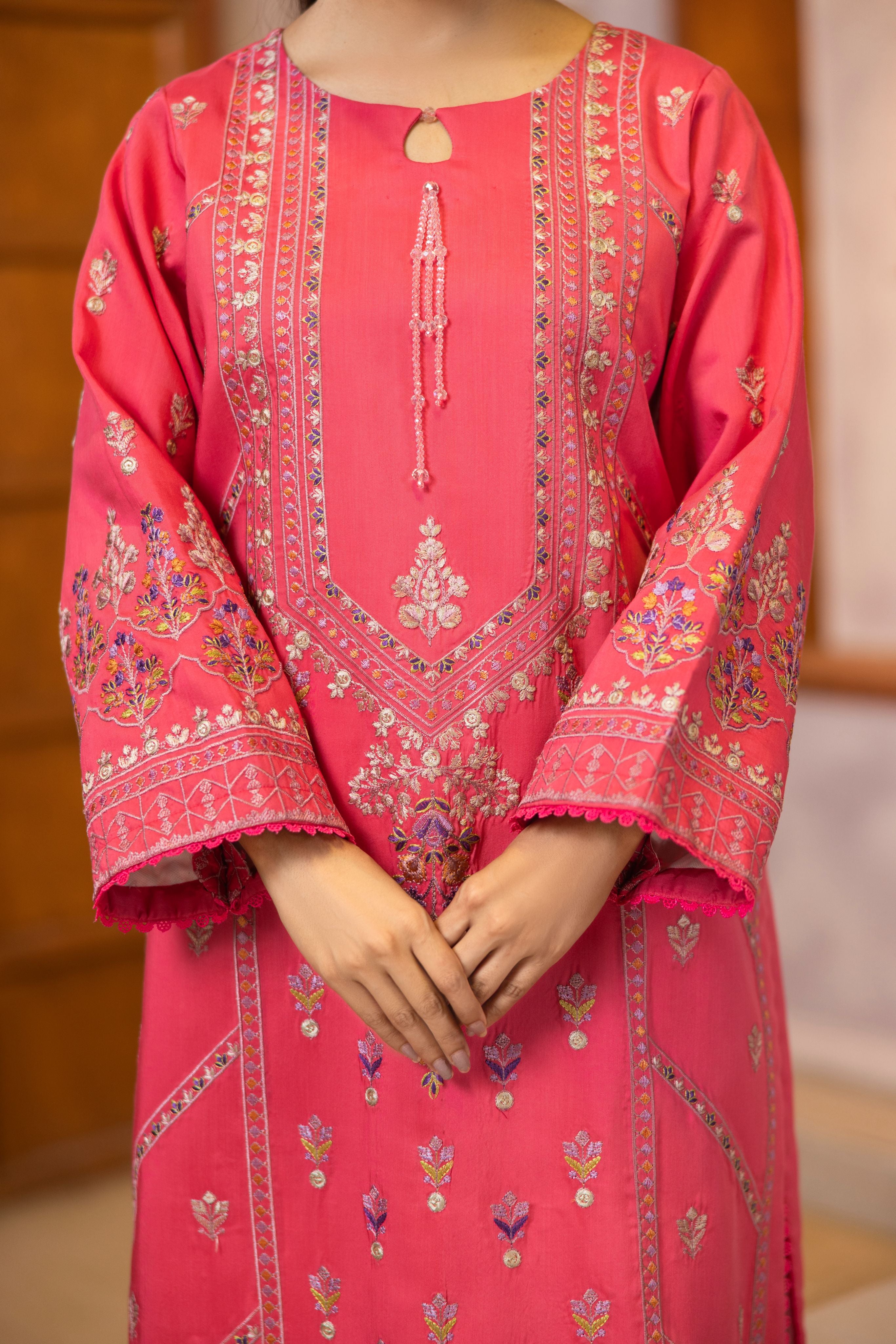 Viscous Embroidered Suit PR-468B