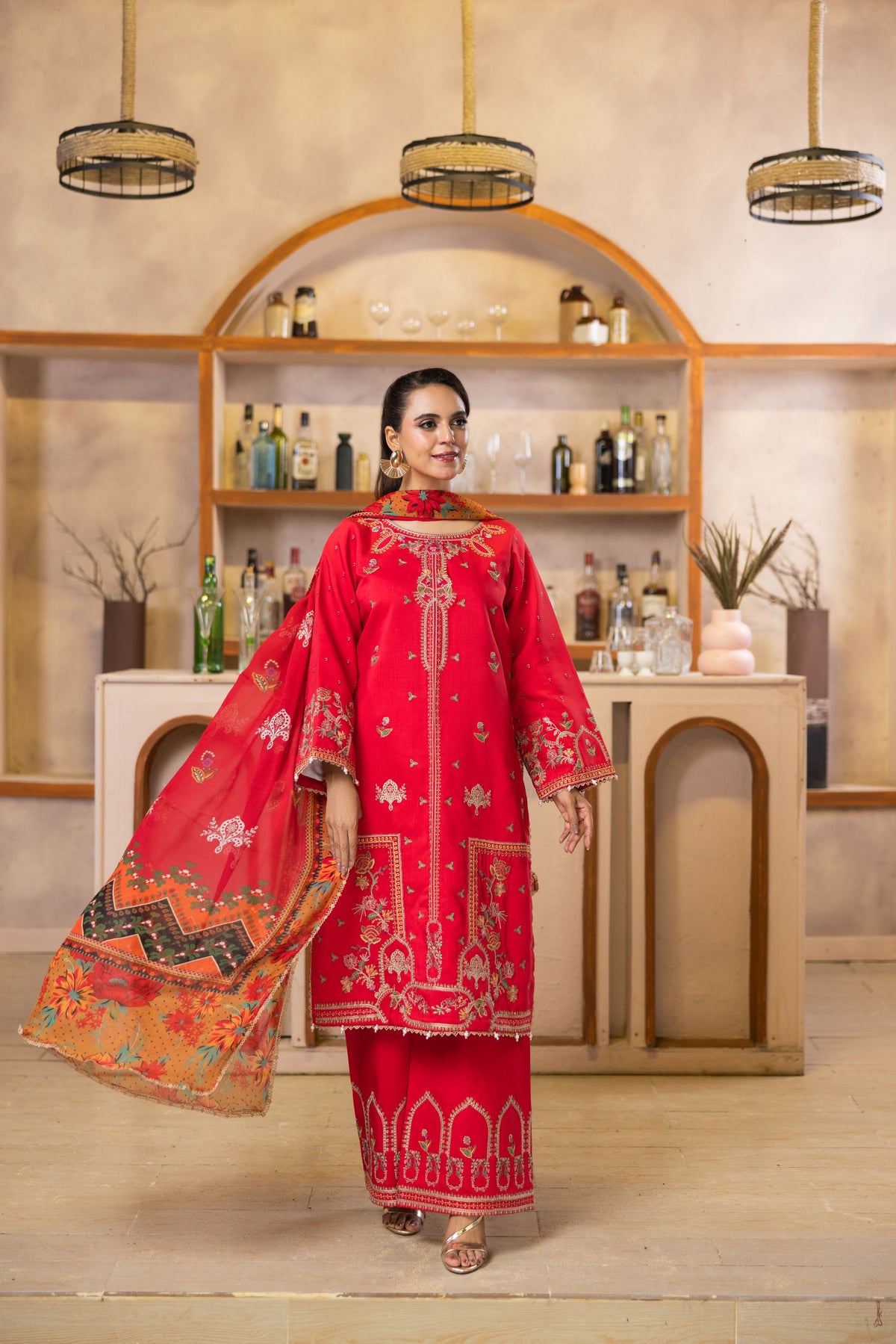 Viscous Embroidered Suit PR-467A