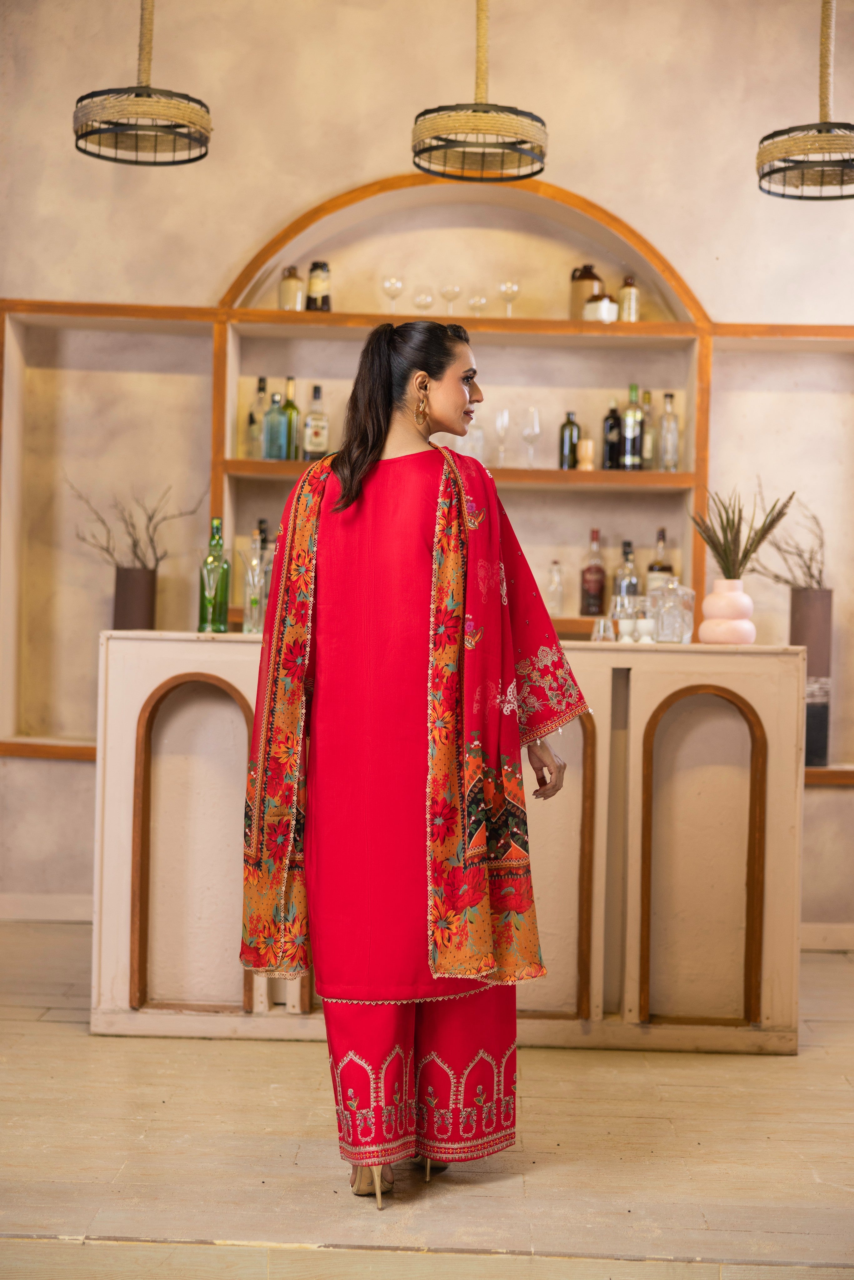 Viscous Embroidered Suit PR-467A