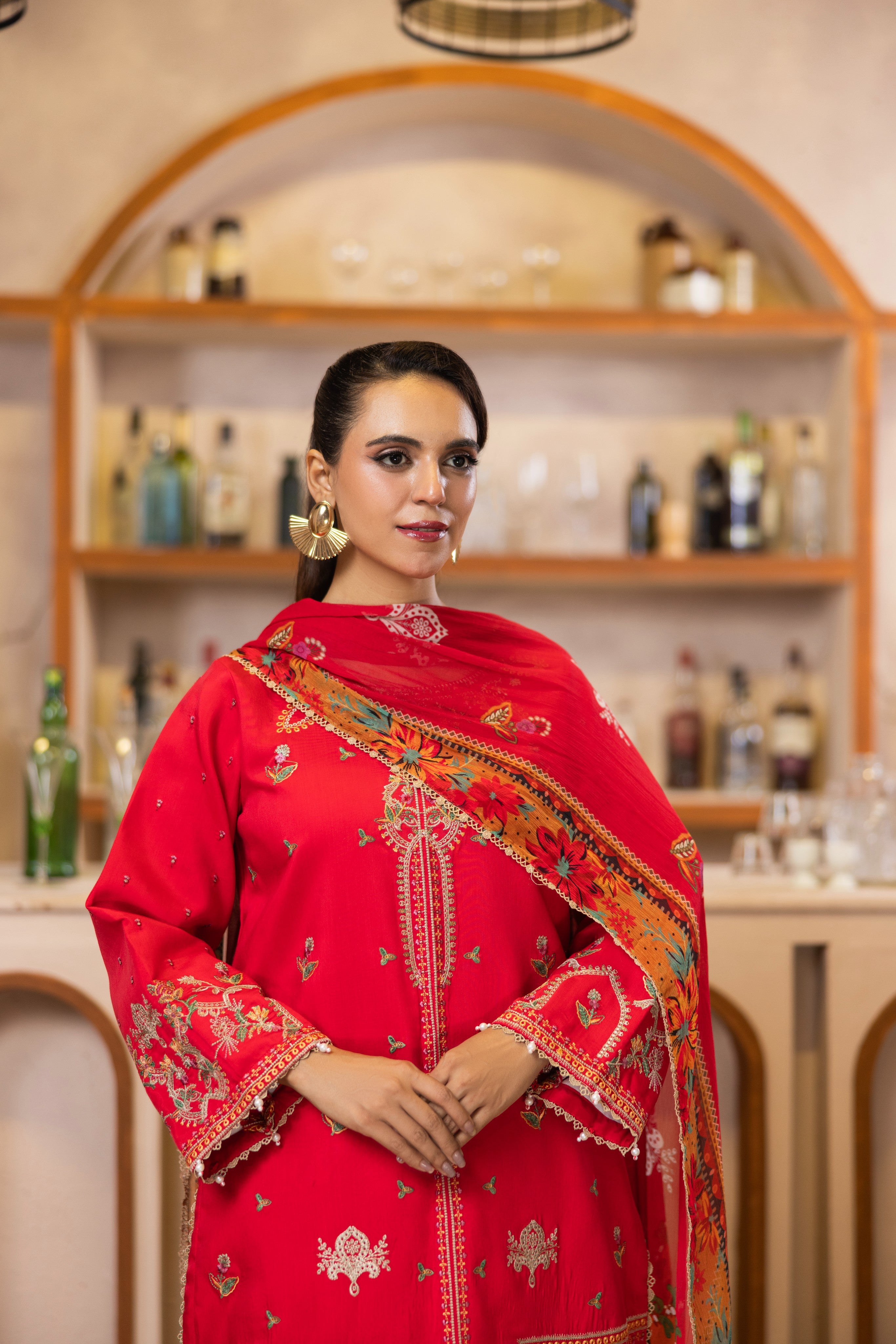 Viscous Embroidered Suit PR-467A