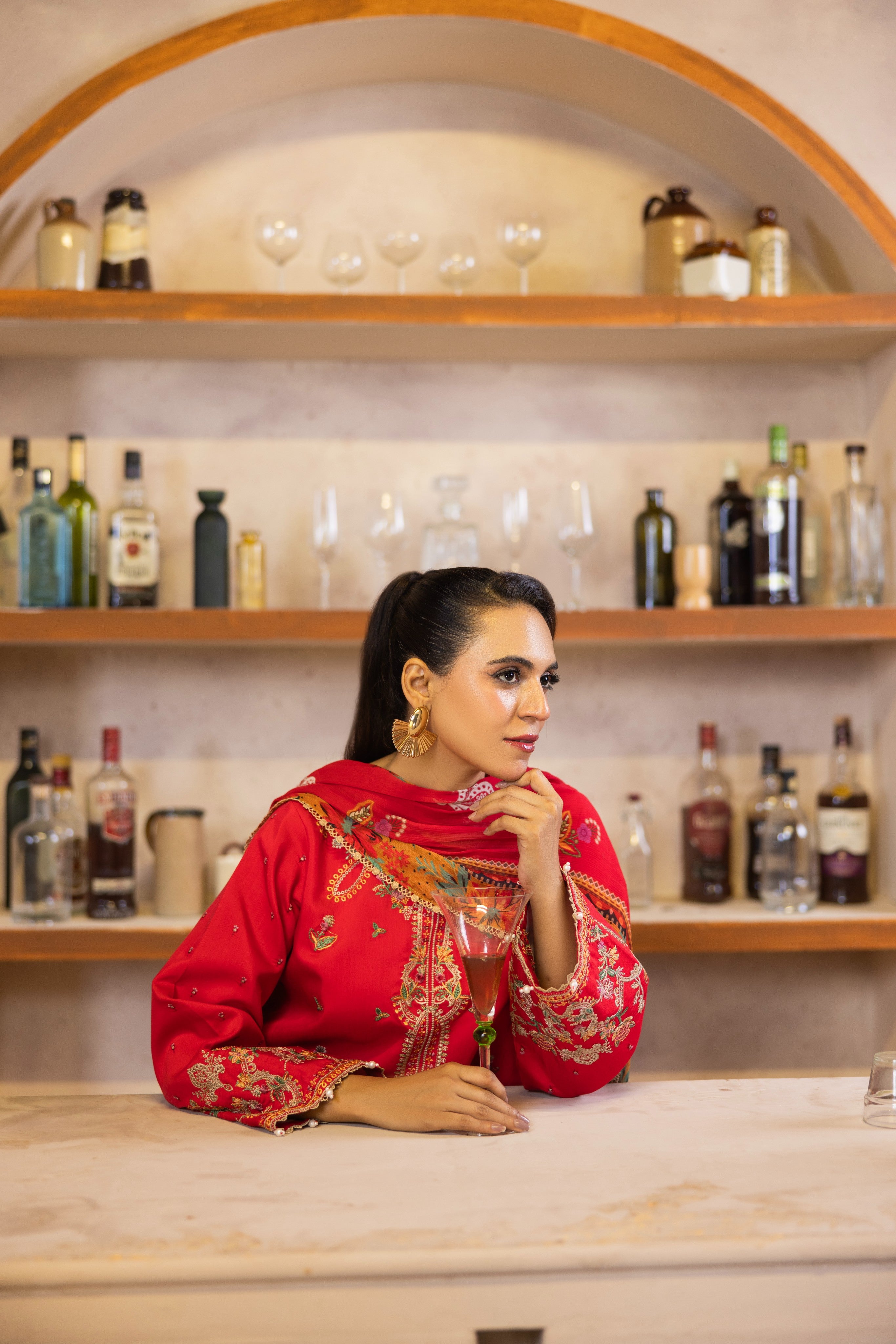 Viscous Embroidered Suit PR-467A