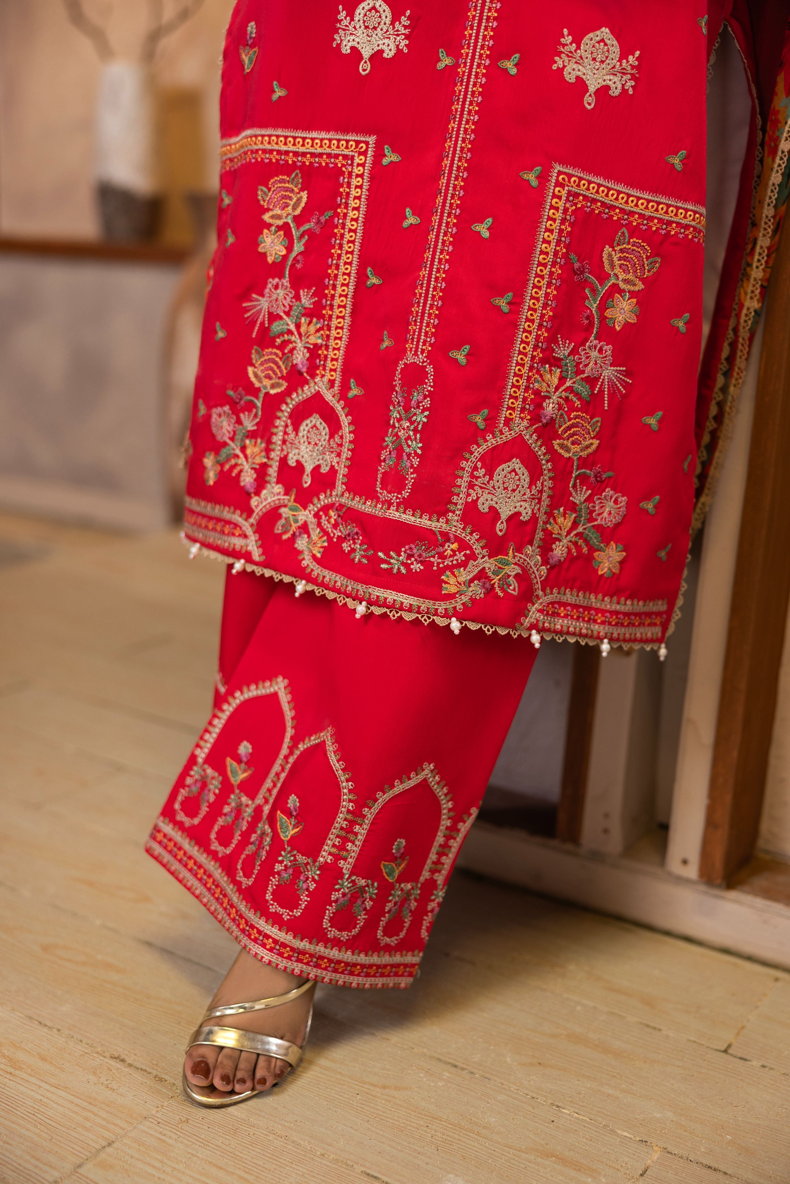 Viscous Embroidered Suit PR-467A