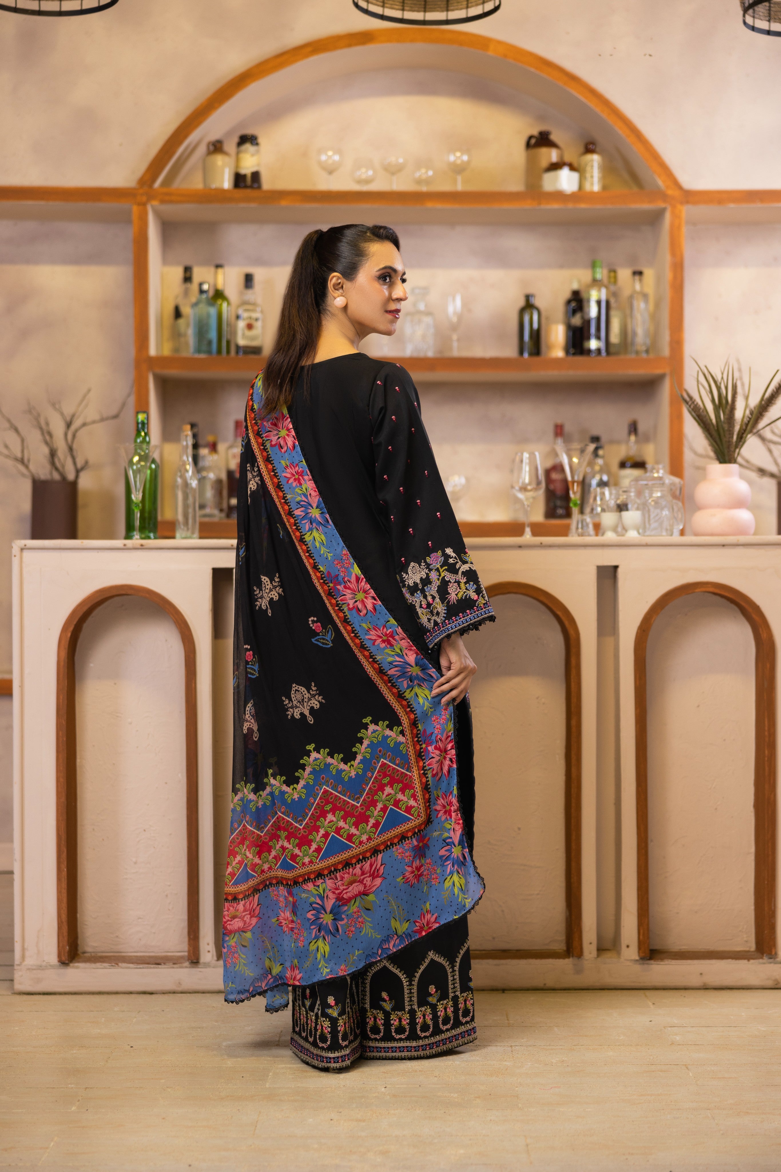 Viscous Embroidered Suit PR-467B