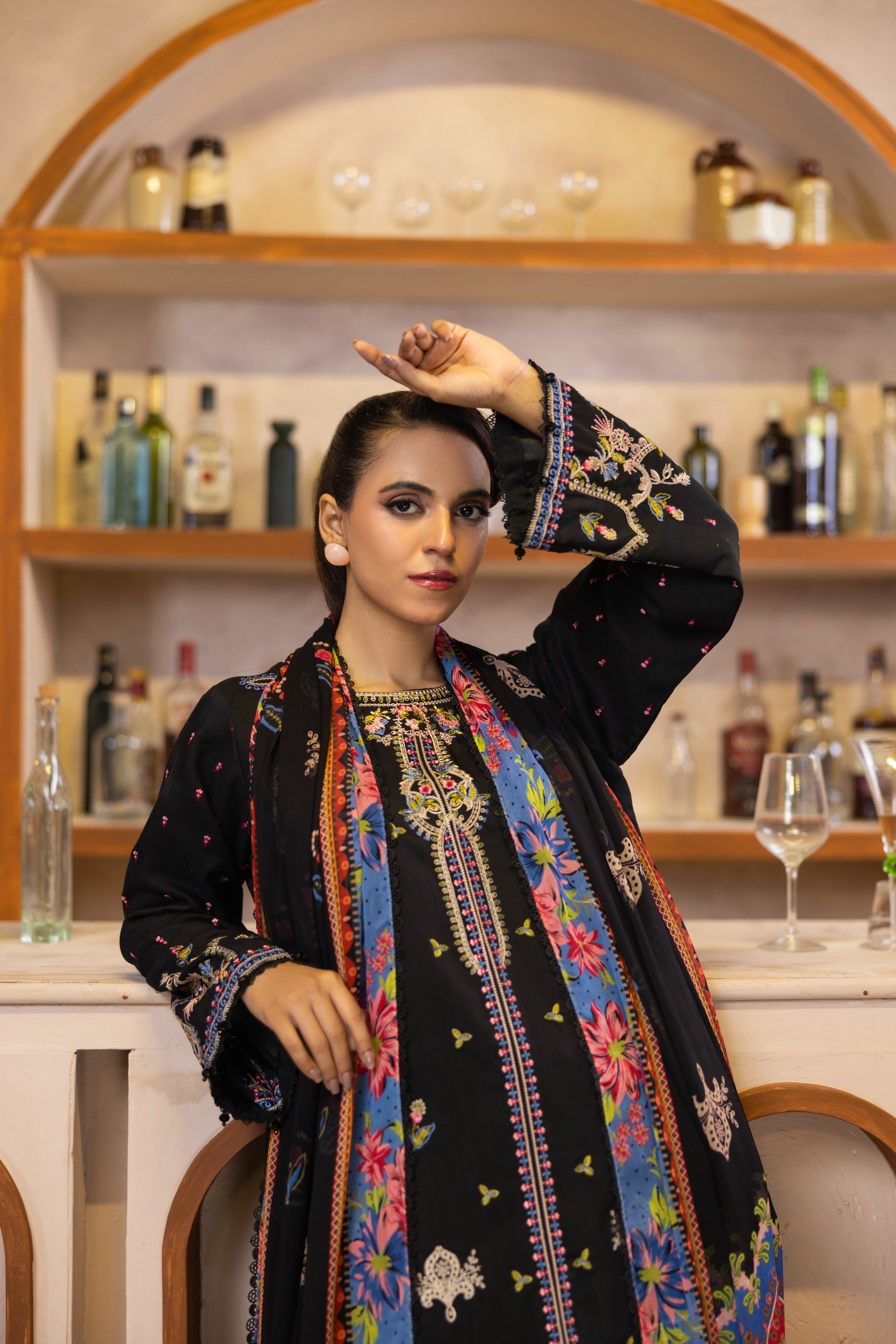 Viscous Embroidered Suit PR-467B