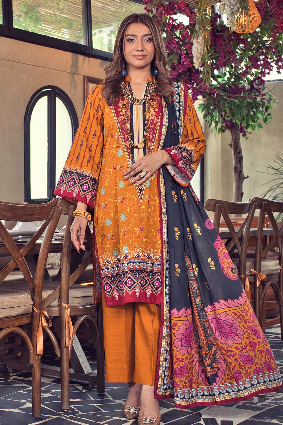 Unstitched Khaddar 3-Piece