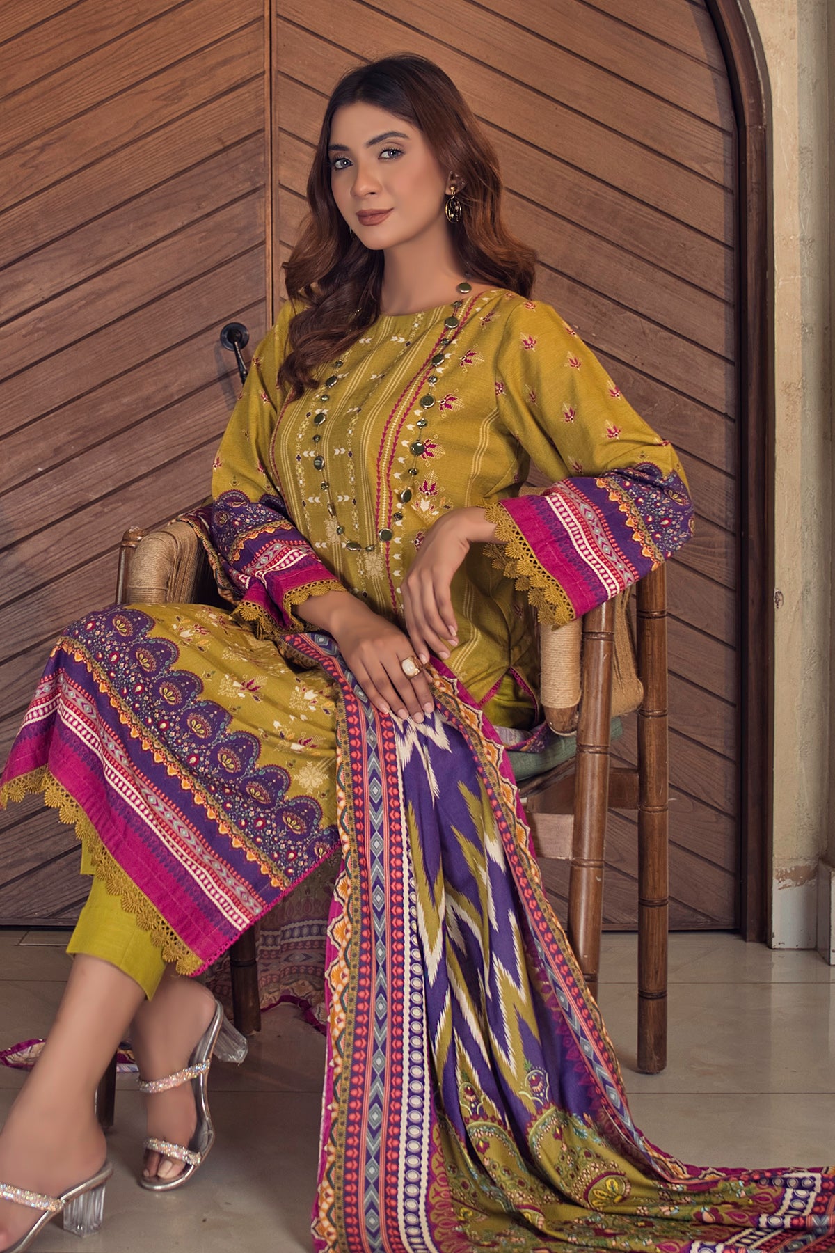 Unstitched Khaddar 3-Piece