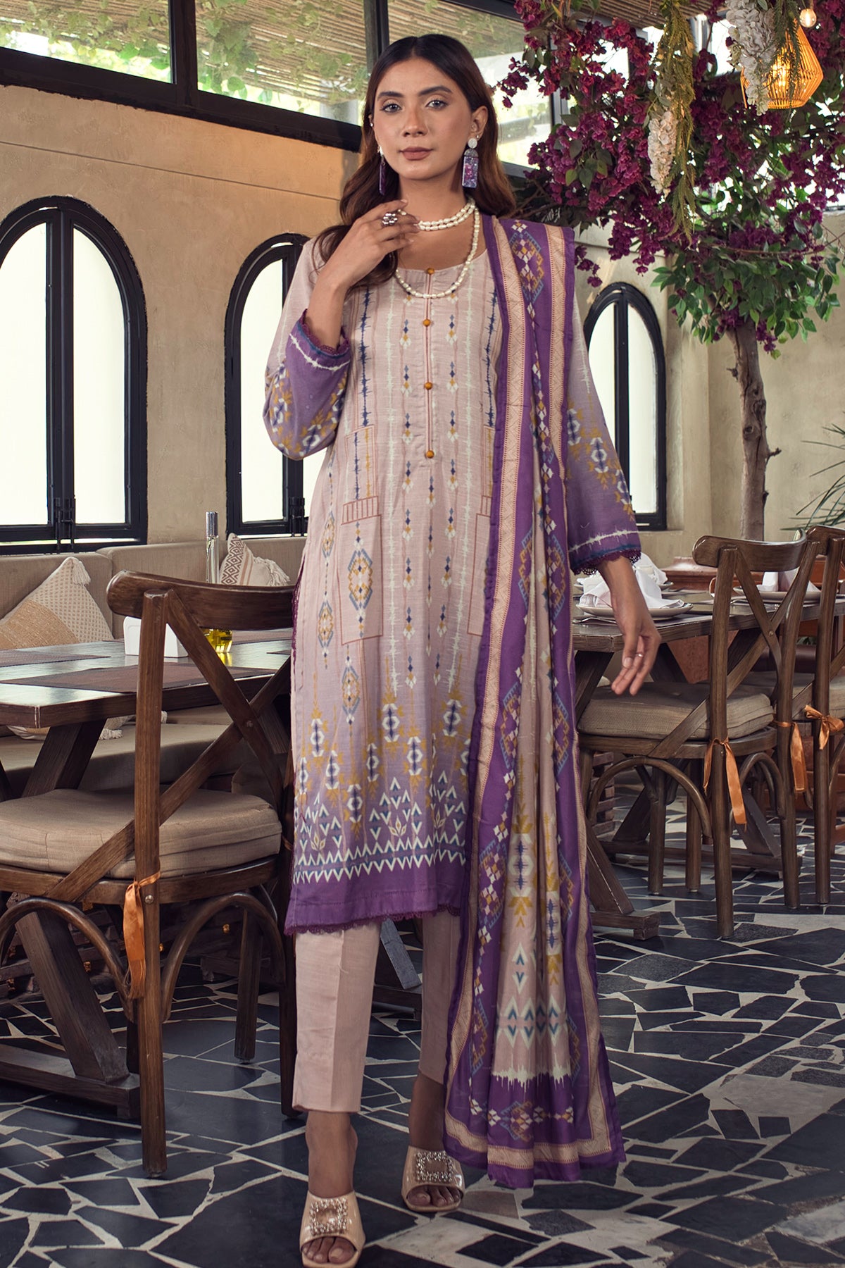 Unstitched Khaddar 3-Piece