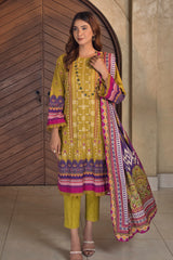 Unstitched Khaddar 3-Piece