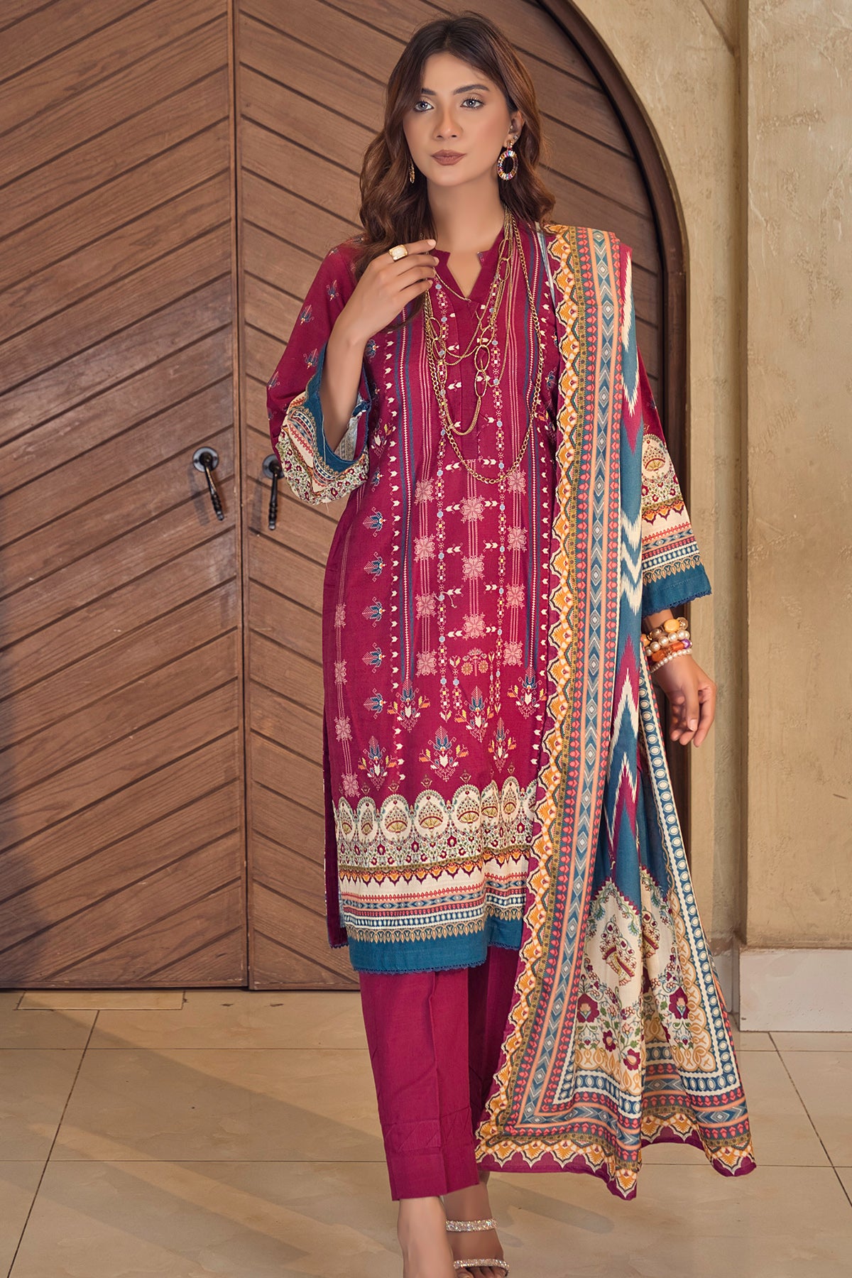 Unstitched Khaddar 3-Piece