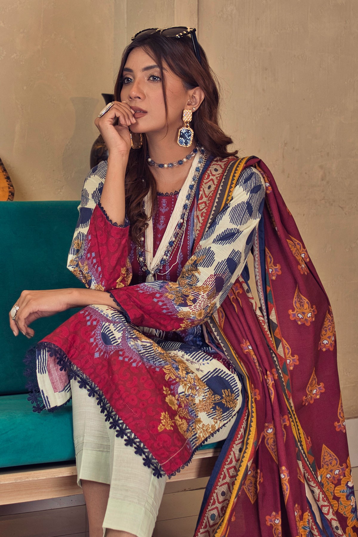 Unstitched Khaddar 3-Piece