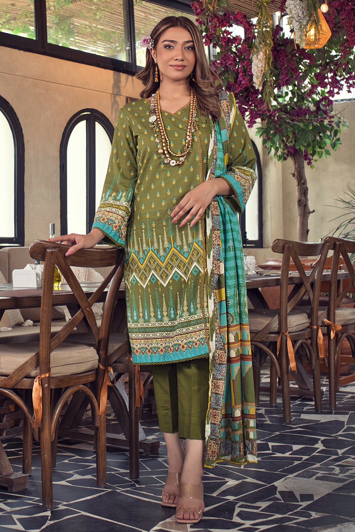 Unstitched Khaddar 3-Piece