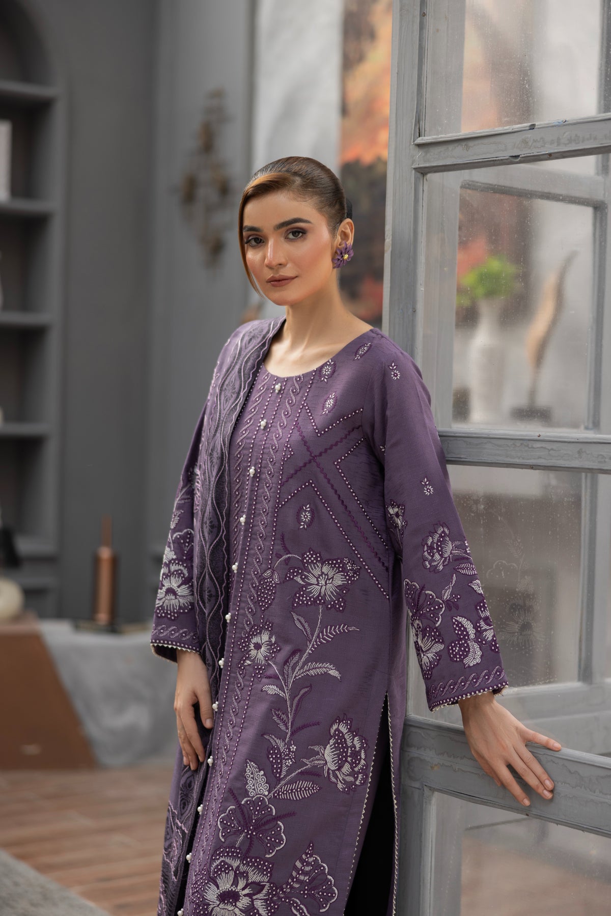 Marina Embroidered Suit PR-469