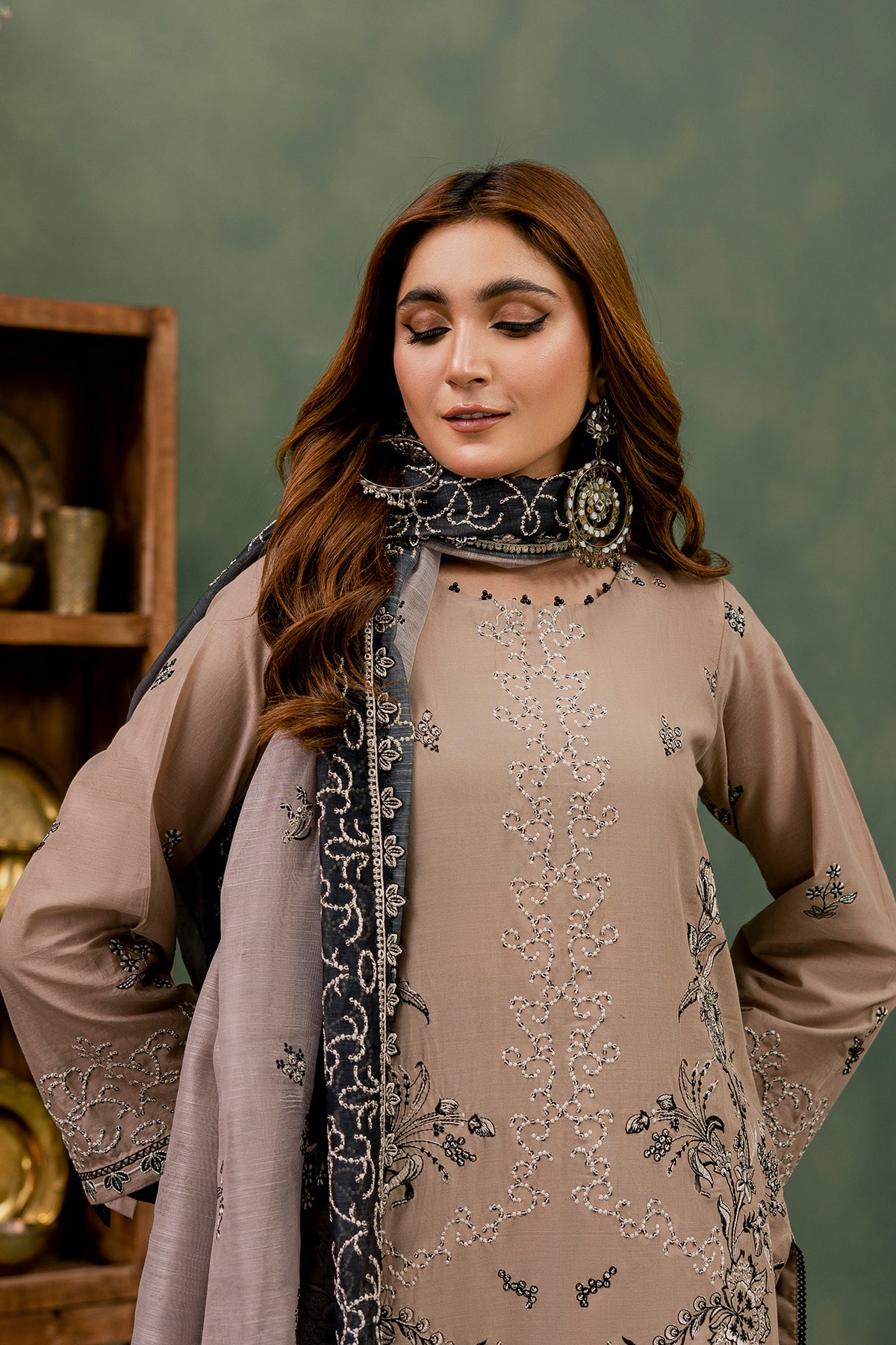 KHAAS Embroidered 3PC PR 358 B