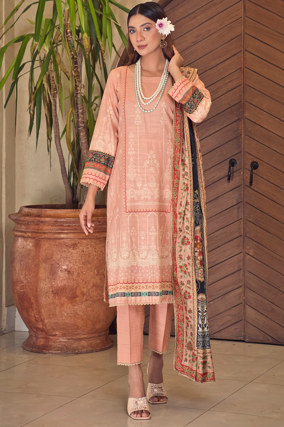 Unstitched Khaddar 3-Piece