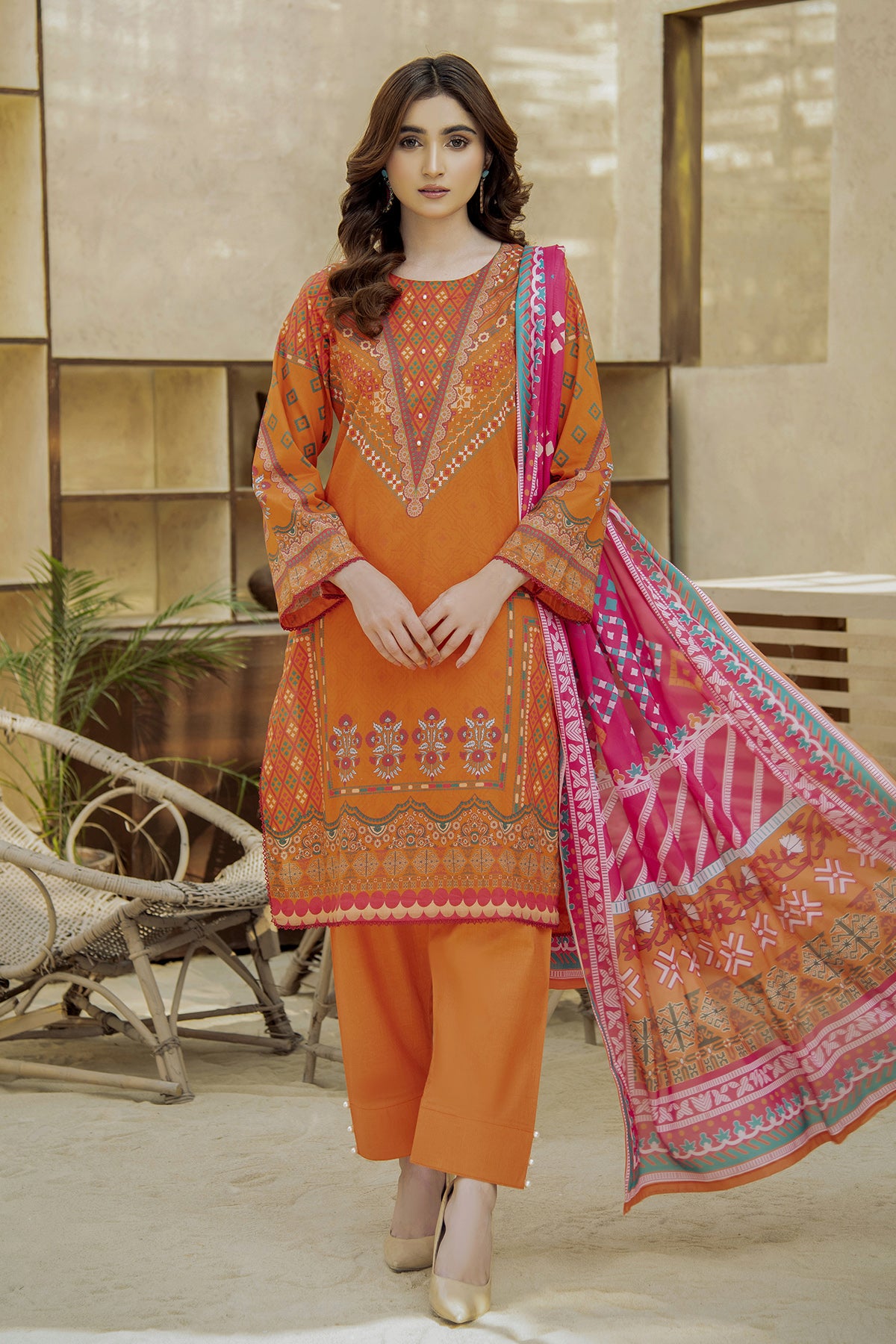 Printed Lawn 3Piece 436-B