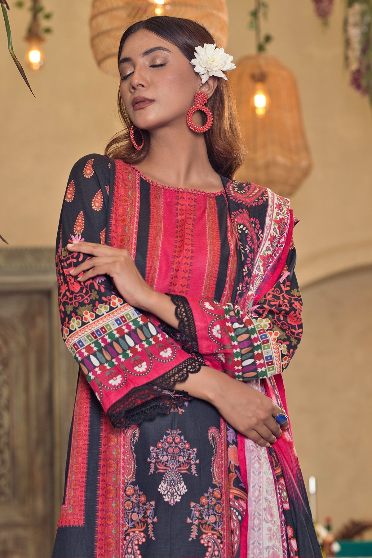 Unstitched Khaddar 3-Piece