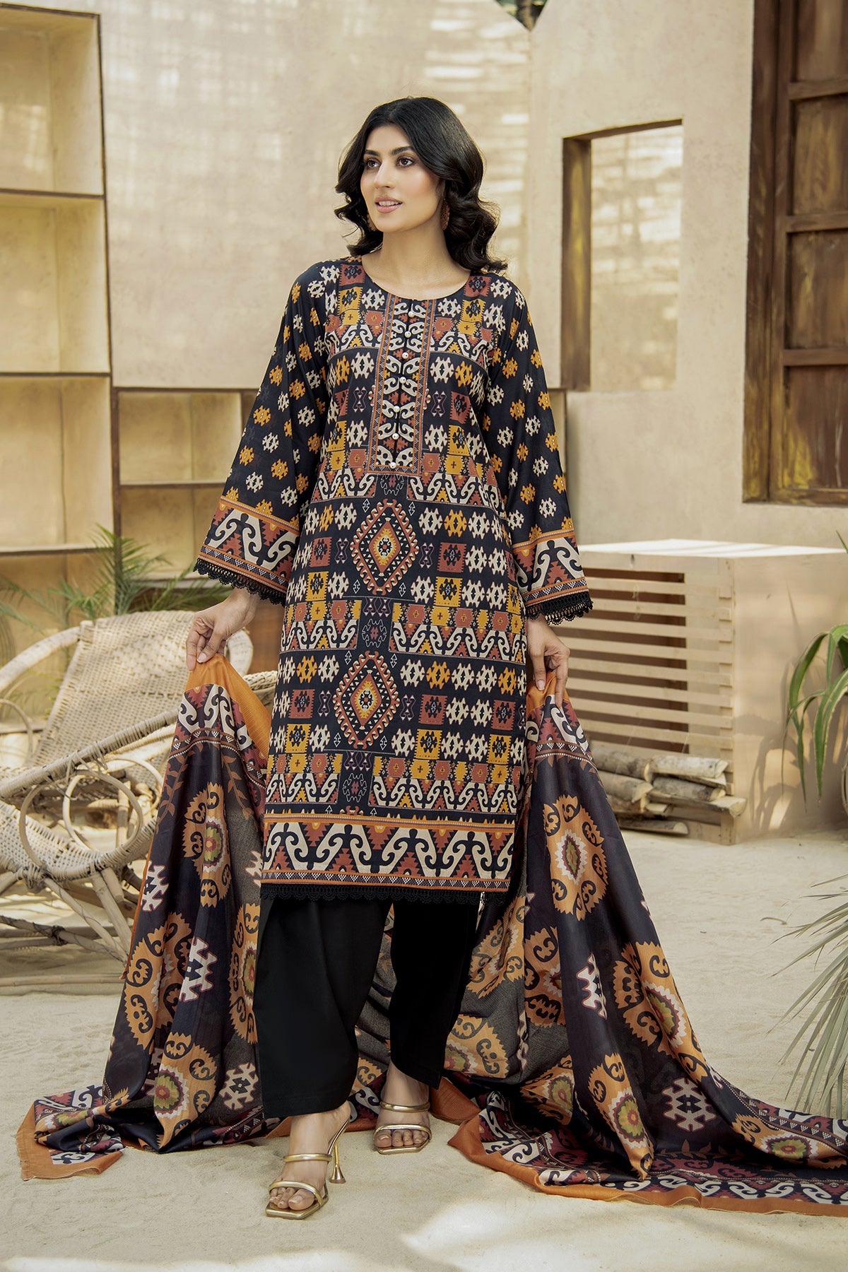 Printed Lawn 3Piece 441-B