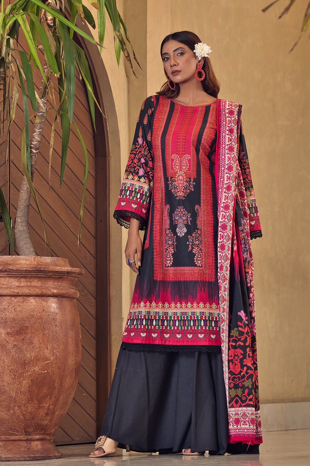 Unstitched Khaddar 3-Piece