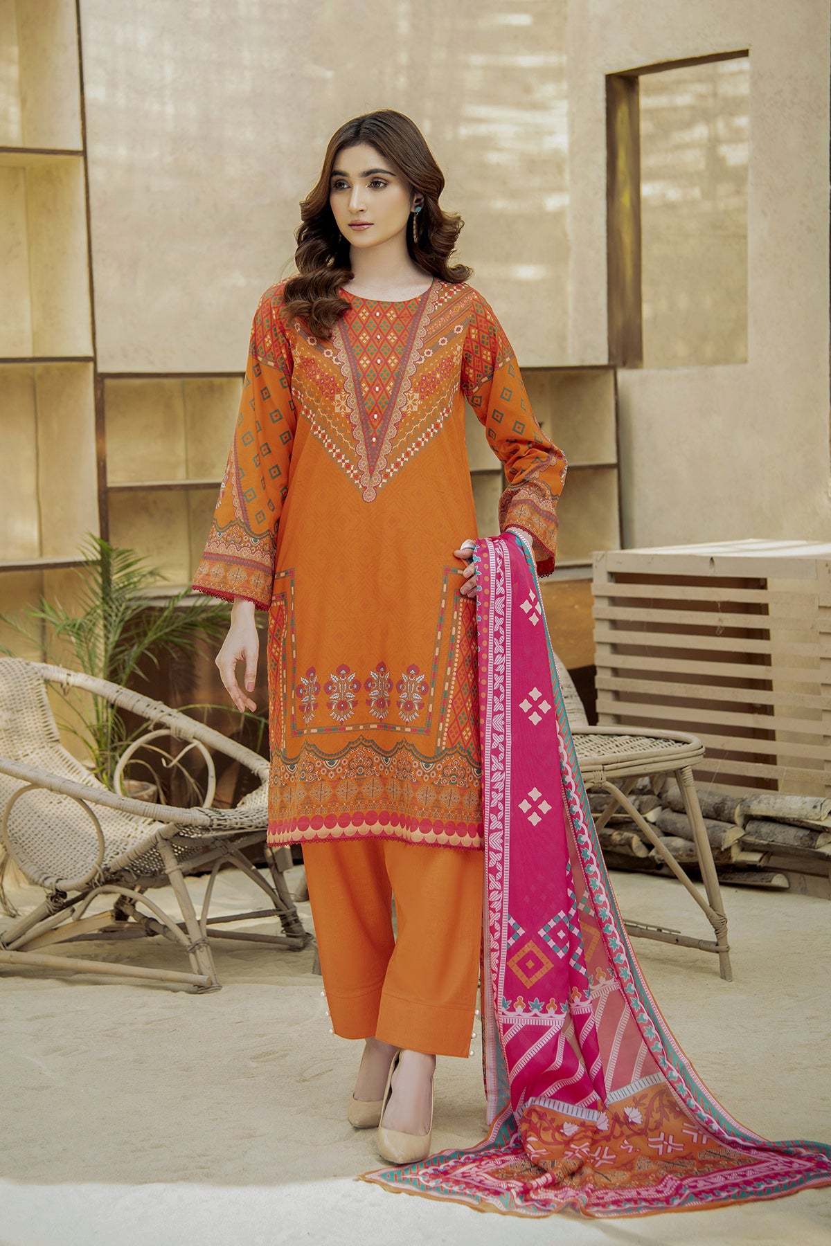 Printed Lawn 3Piece 436-B