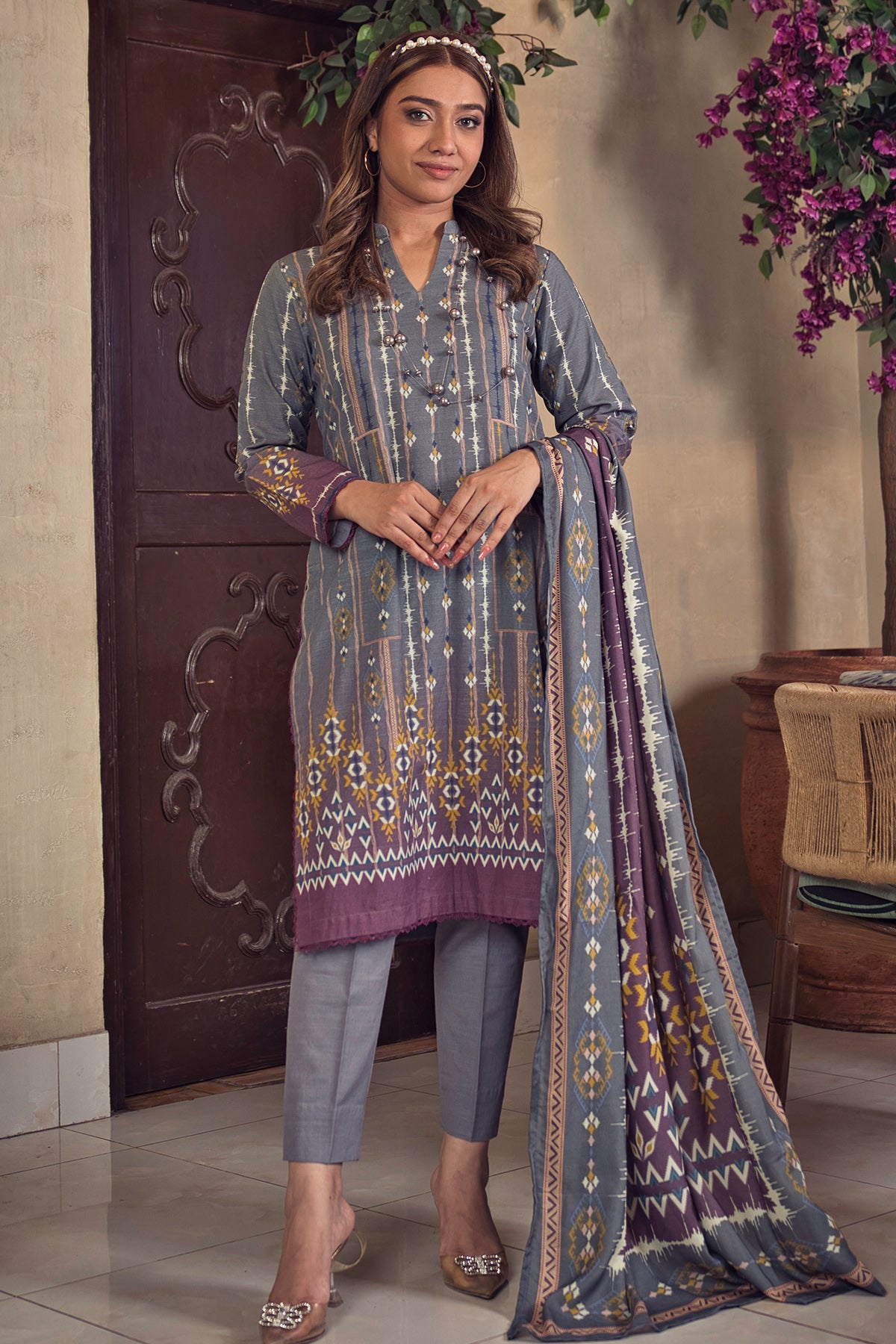 Unstitched Khaddar 3-Piece